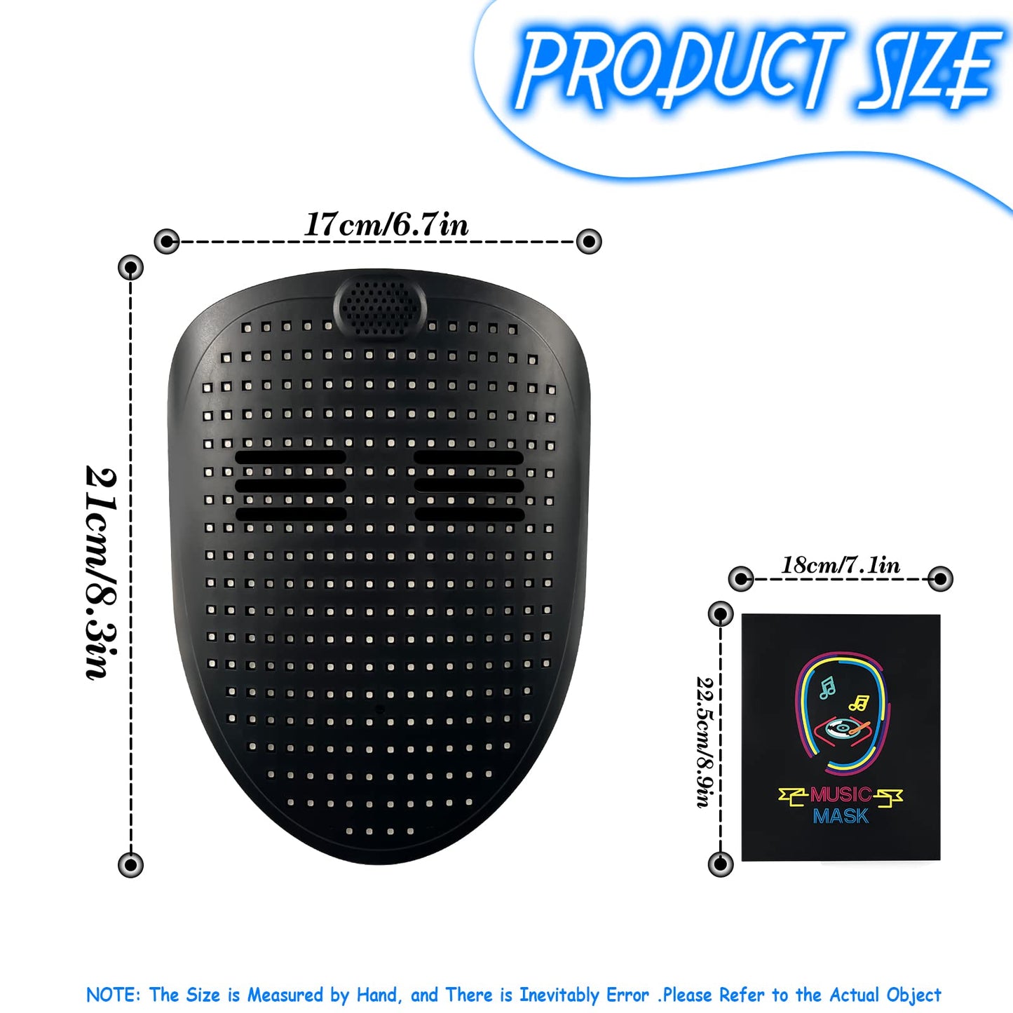 Depointer Life Led Mask with Gesture Sensing,Unisex LED Lighted Face Transforming Mask for Costume Cosplay Party Masquerade