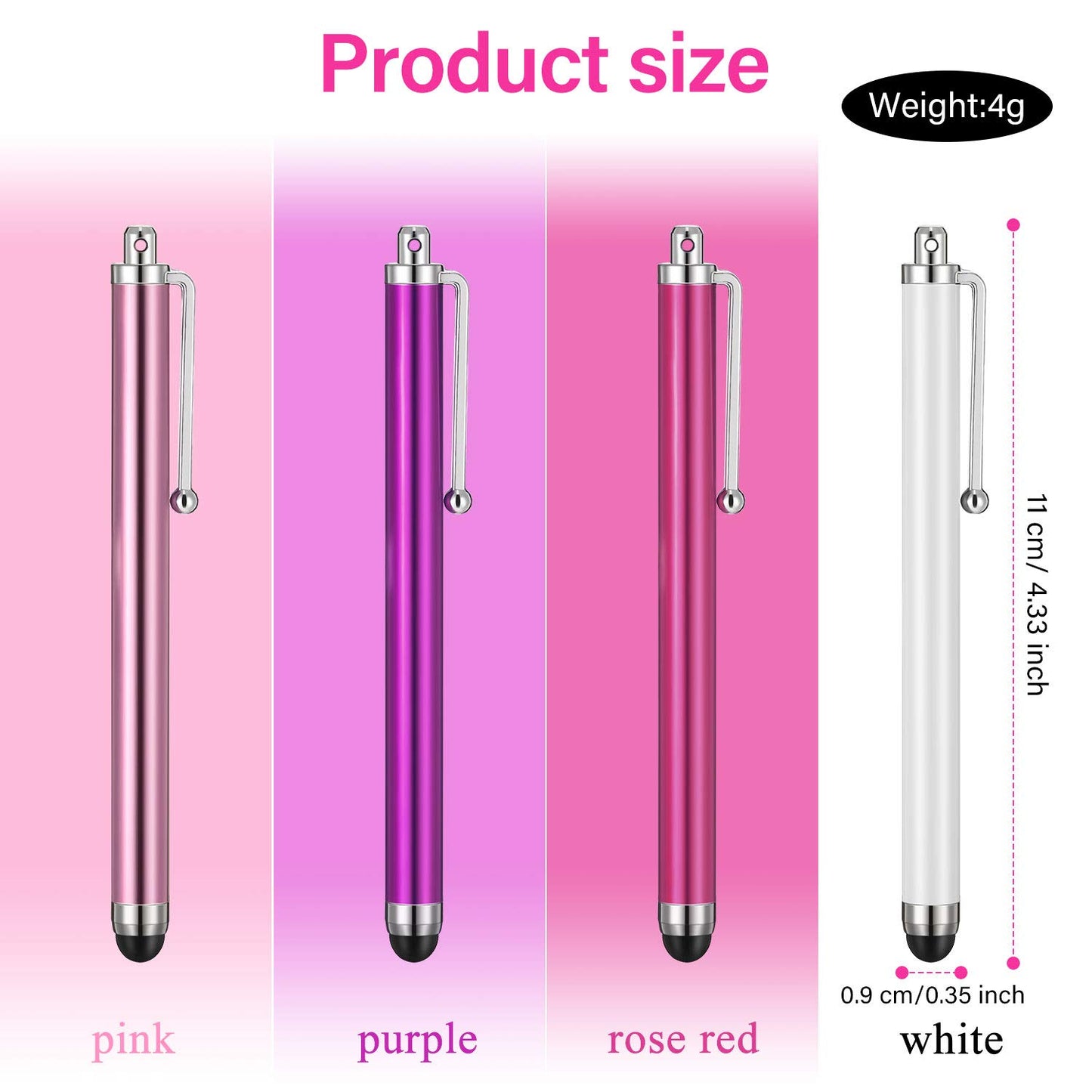 Outus Stylus Pen Set of 36 for Universal Capacitive Touch Screens Devices, Stylus Pens for Touch Screens Devices, Compatible with Tablet (Black)