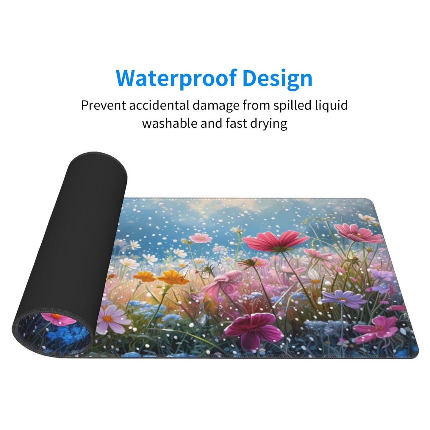 Japanese Mouse Pad, Large Japanese Desk Mat, XL Anime Gaming Keyboard Mat, Non-Slip Rubber Base, Big Extended Desk Protector for Home Office, 31.5”x11.8”