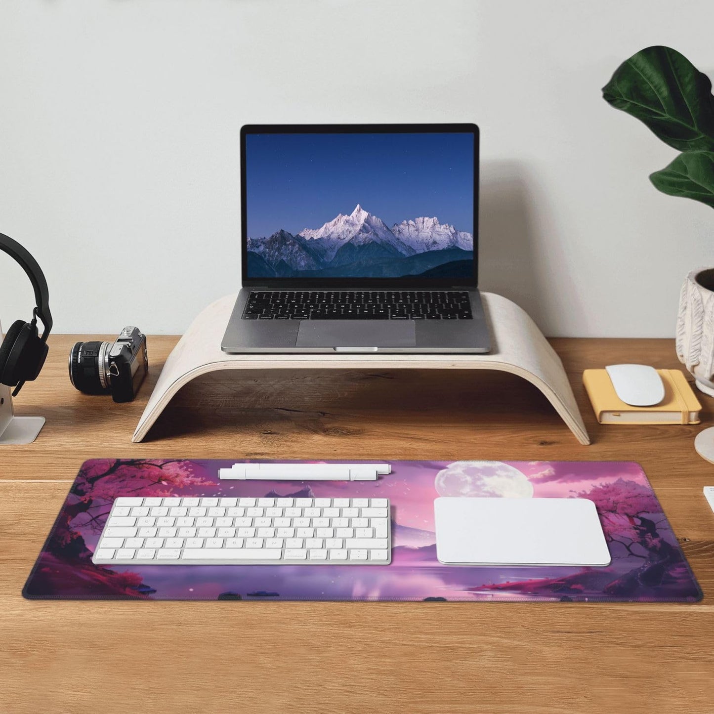 Japanese Mouse Pad, Large Japanese Desk Mat, XL Anime Gaming Keyboard Mat, Non-Slip Rubber Base, Big Extended Desk Protector for Home Office, 31.5”x11.8”