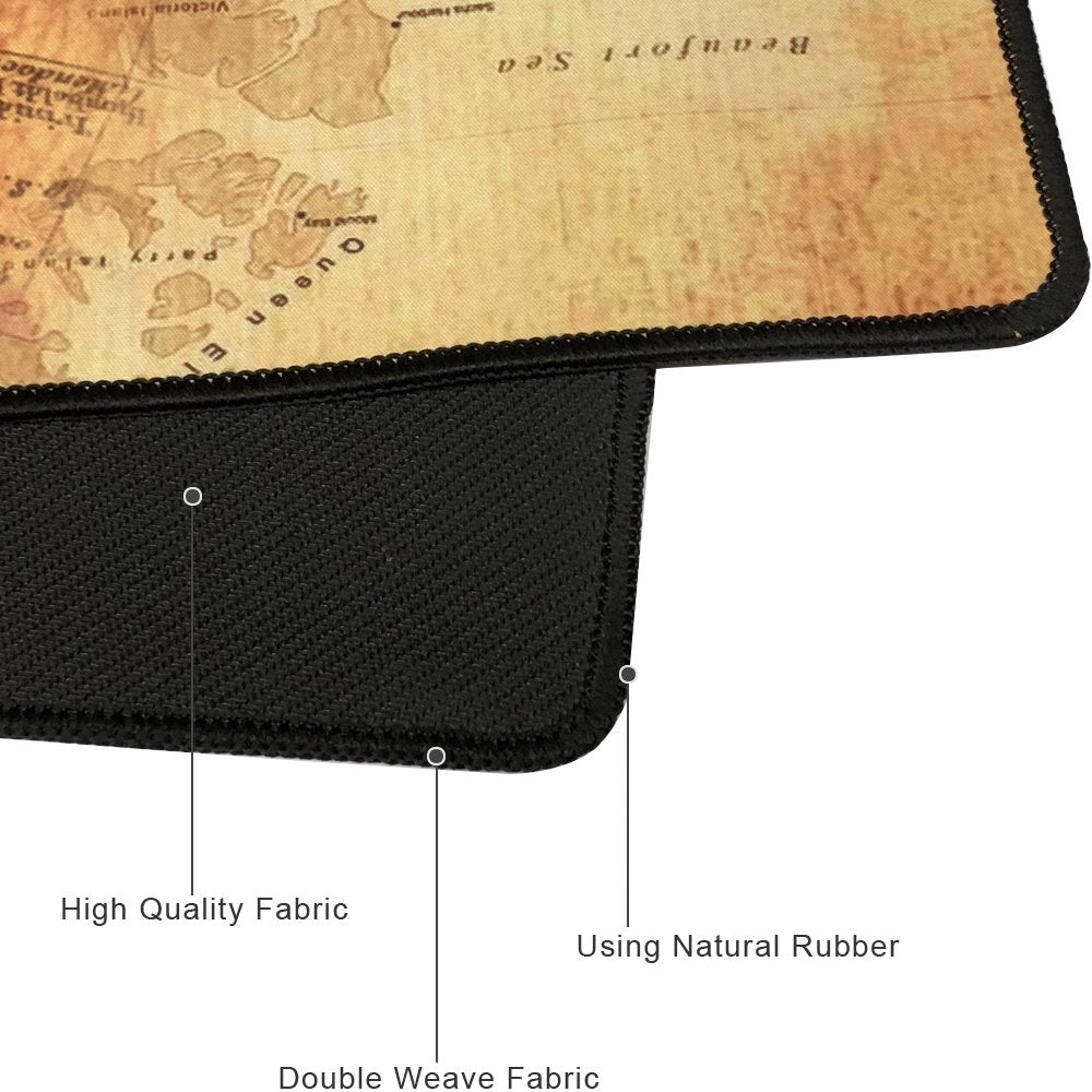 XXL Professional Large Mouse Pad & Computer Game Mouse Mat (35.4x15.7x0.1IN, Map) (90 * 40 Map)