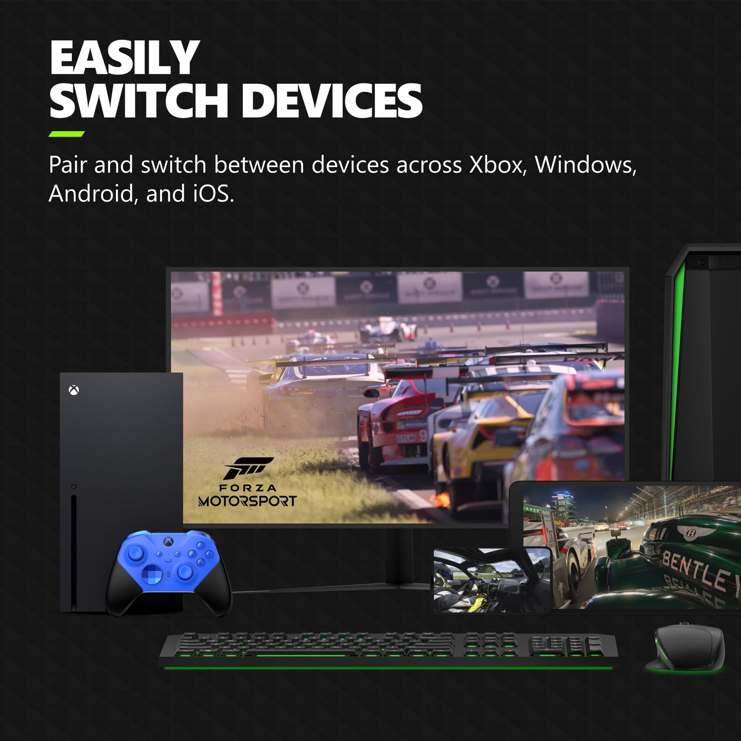 Xbox Elite Series 2 Core Wireless Gaming Controller – Black – Xbox Series X|S, Xbox One, Windows PC, Android, and iOS