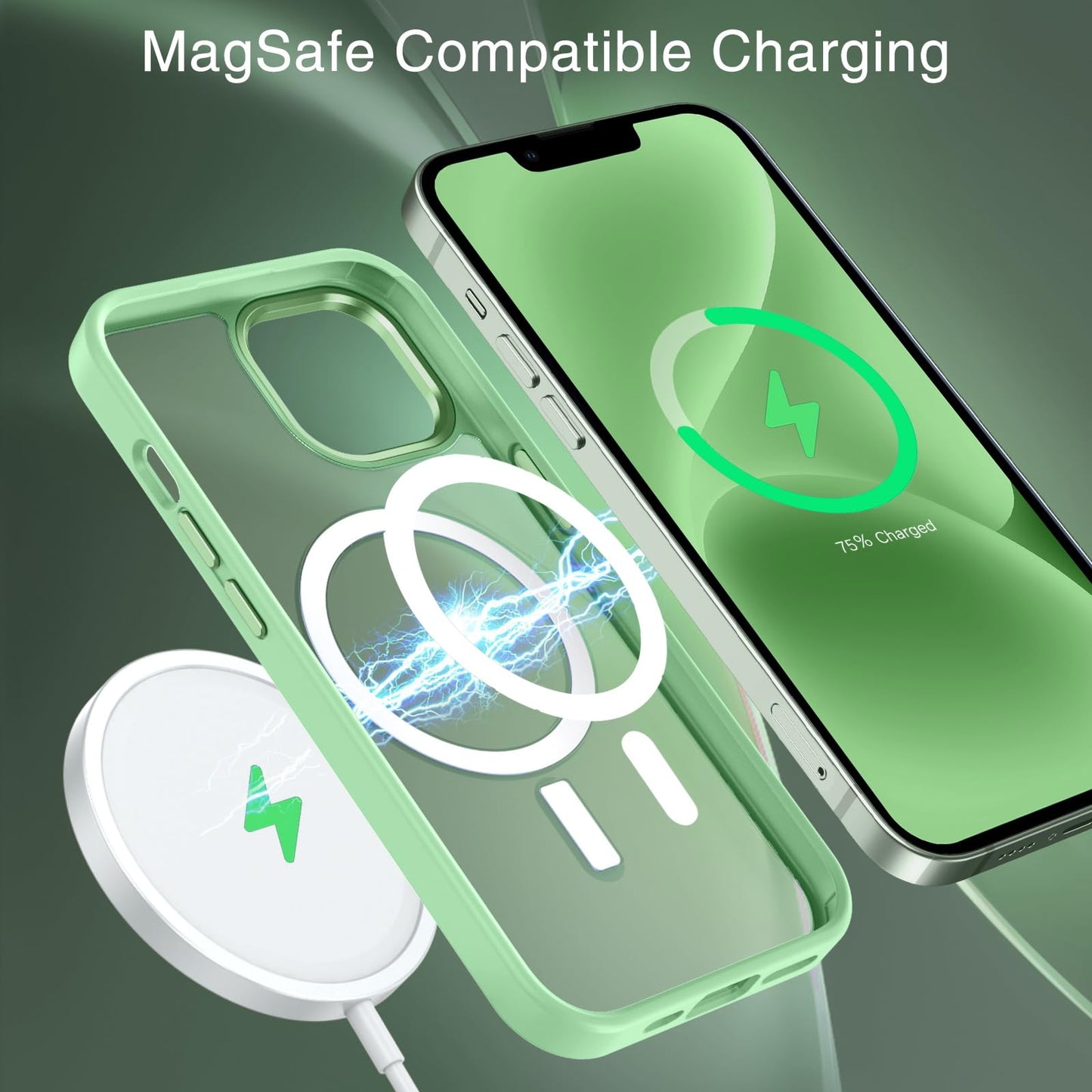 BENTOBEN Magnetic for iPhone 13 Case & iPhone 14 Case [Compatible with Magsafe] Translucent Matte Phone Case iPhone 13/14 Slim Fit Shockproof Women Men Protective Cover for iPhone 13/14 6.1", Hot Pink