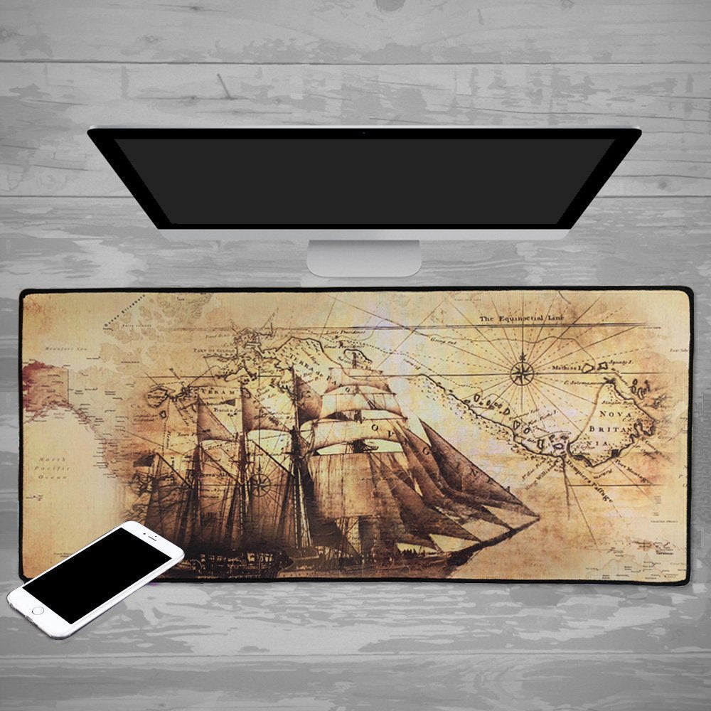 XXL Professional Large Mouse Pad & Computer Game Mouse Mat (35.4x15.7x0.1IN, Map) (90 * 40 Map)