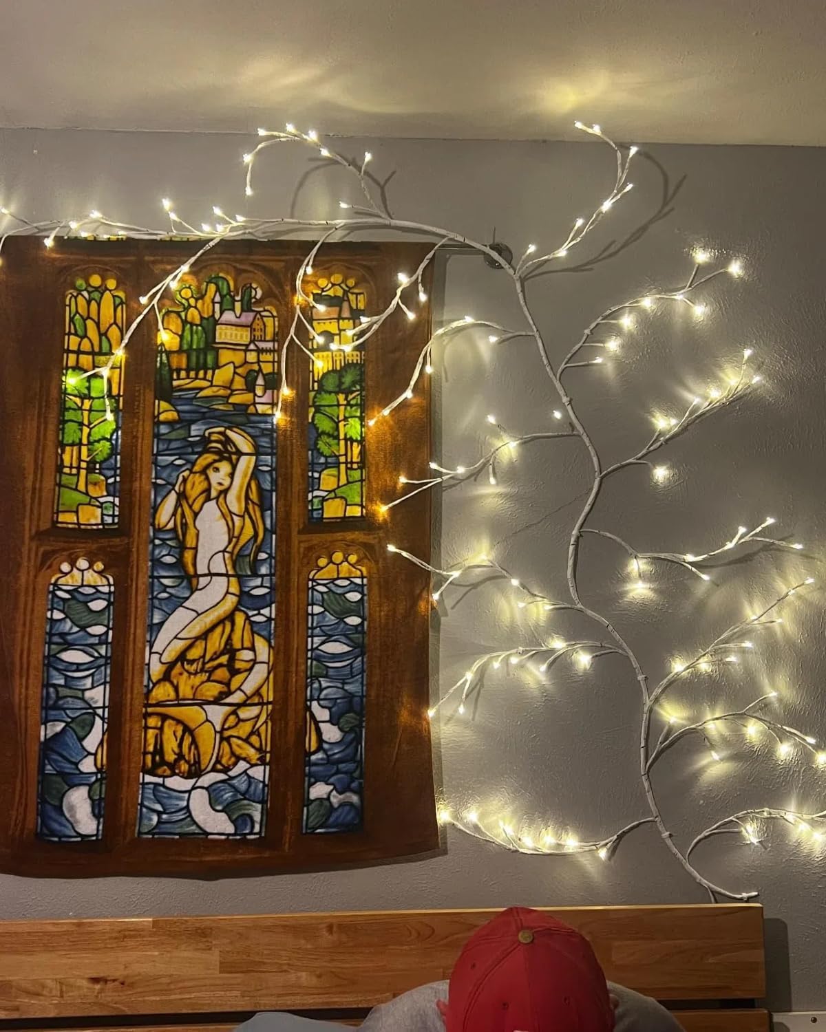 Enchanted Willow Vine Lights with Remote, Christmas Swags Decorations Indoor Room Decor, 18 Branches 144 LEDs Lighted Willow Vine Lights for Walls Bedroom Home Decor