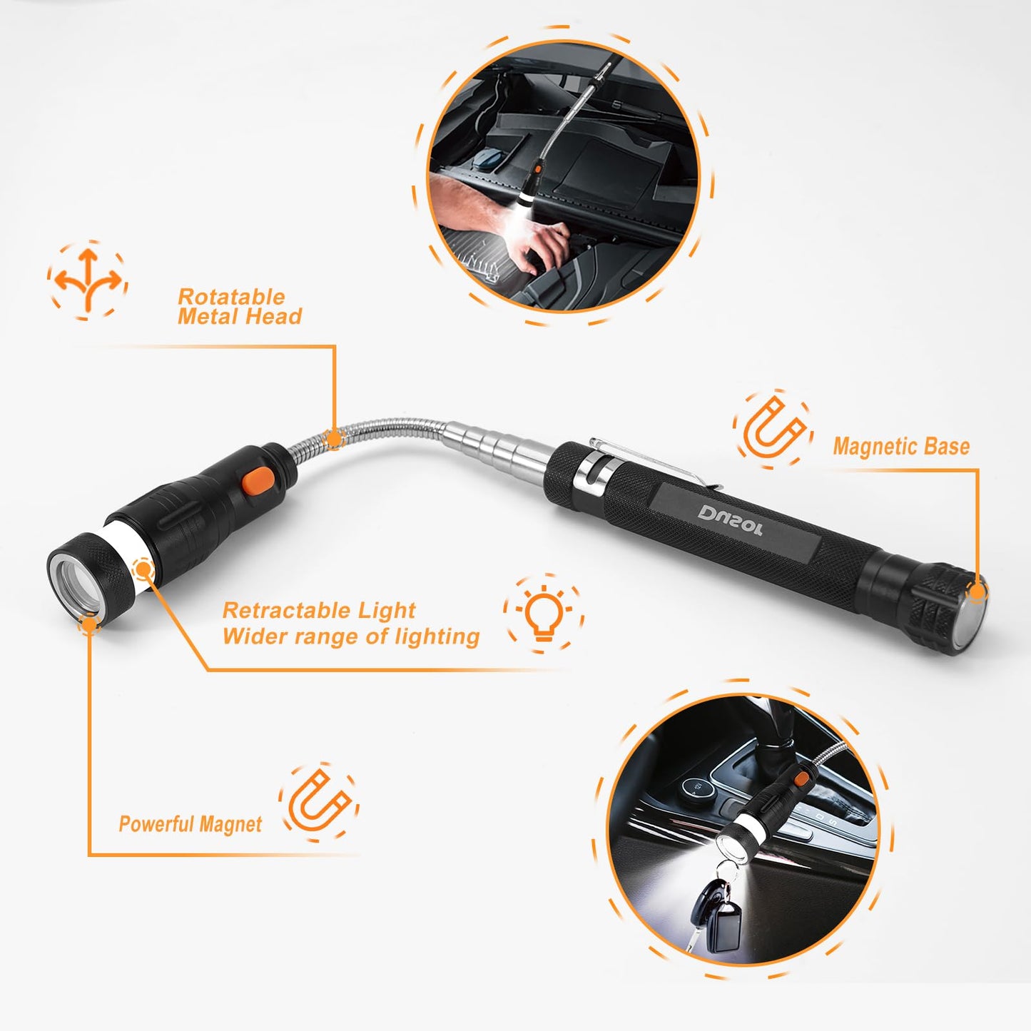 Dusor Stocking Stuffers for Adults Men, Gifts for Men Magnetic Pickup Tool, White Elephant Gifts for Dad Him, Mens Gifts for Christmas, Dad Gifts for Men Who Have Everything Cool Gadgets Tools for Men