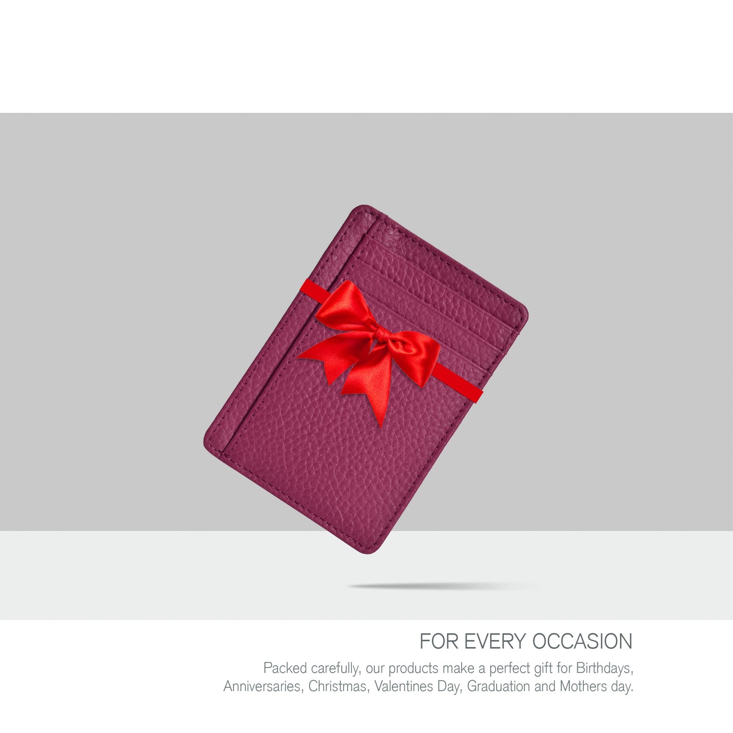 Leather Minimalist Wallet for Men & Women RFID Front Pocket Leather Card Holder Wallets