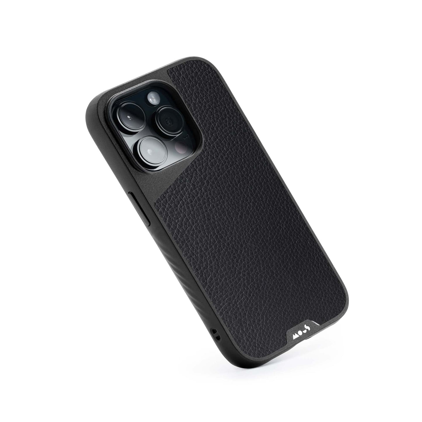 Mous - Case for iPhone 14 - Black Leather - Limitless 5.0 - Protective iPhone 14 Case MagSafe Compatible - Shockproof Phone Cover