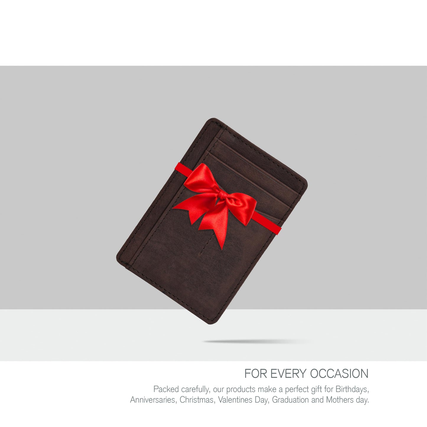 Leather Minimalist Wallet for Men & Women RFID Front Pocket Leather Card Holder Wallets