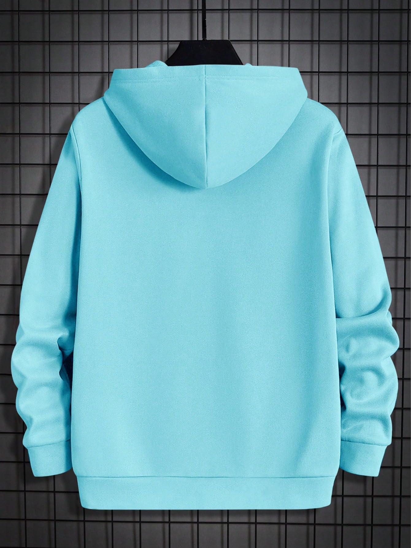 Floerns Men's Graphic Print Long Sleeve Drawstring Hoodie Pullover Sweatshirt