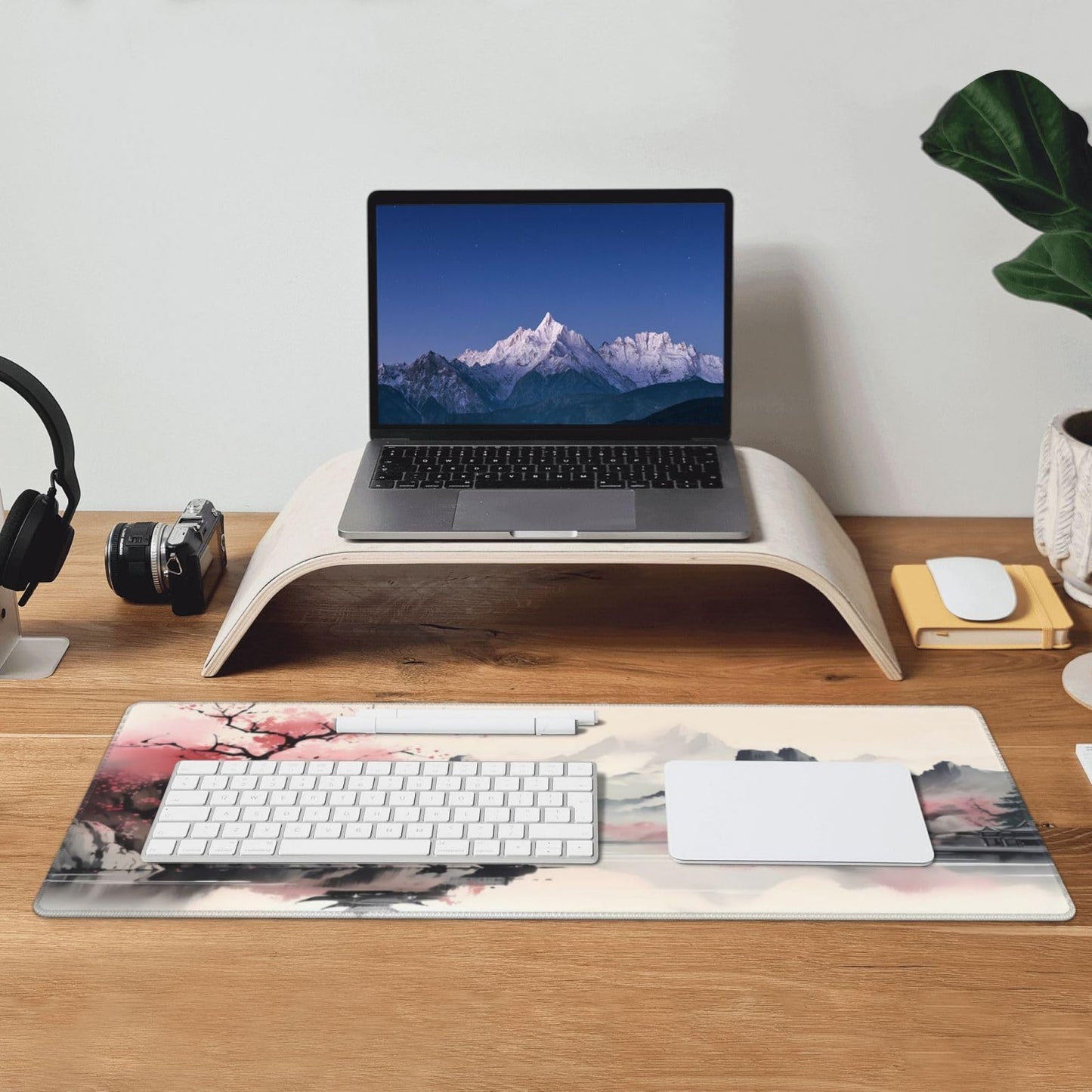 Japanese Mouse Pad, Large Japanese Desk Mat, XL Anime Gaming Keyboard Mat, Non-Slip Rubber Base, Big Extended Desk Protector for Home Office, 31.5”x11.8”