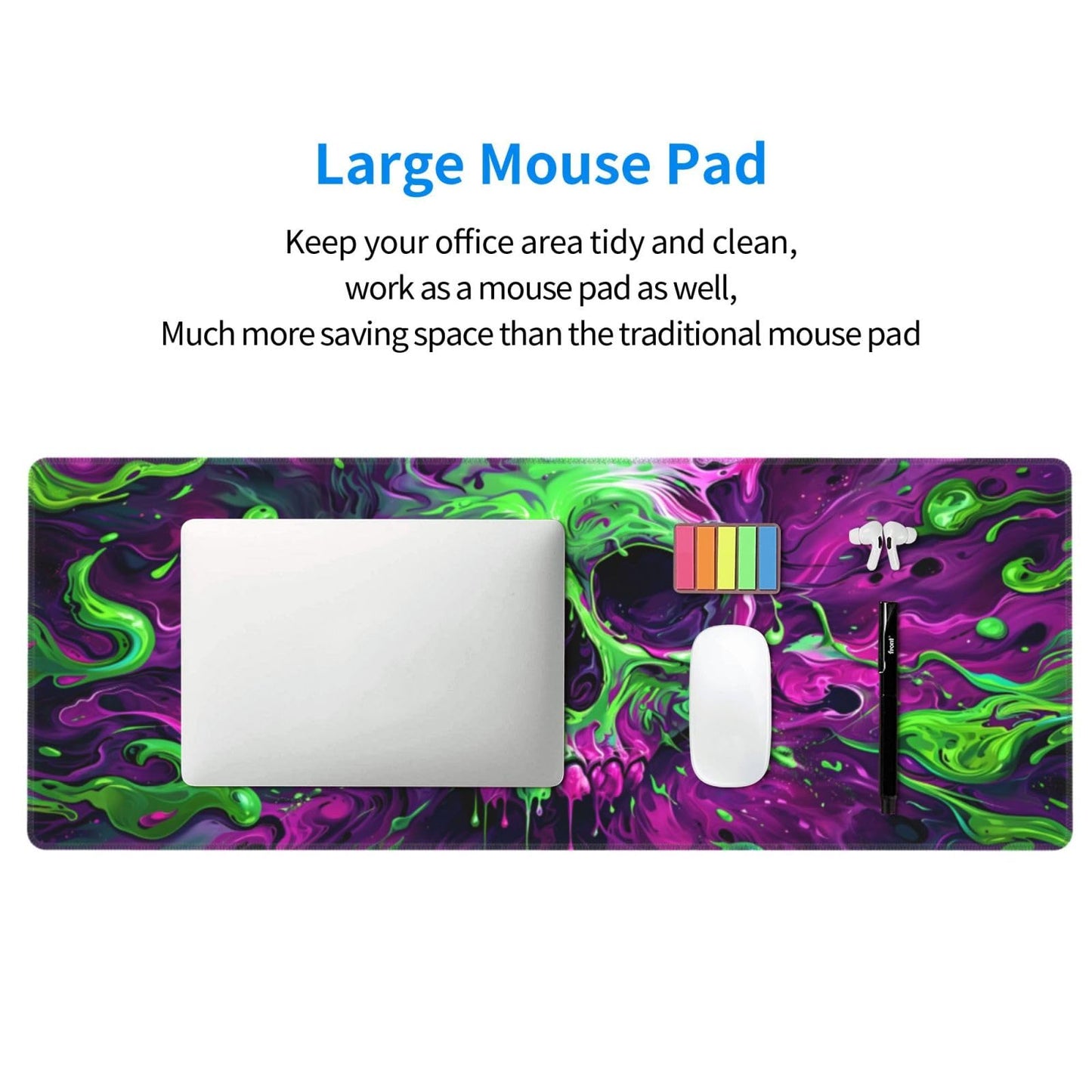 Japanese Mouse Pad, Large Japanese Desk Mat, XL Anime Gaming Keyboard Mat, Non-Slip Rubber Base, Big Extended Desk Protector for Home Office, 31.5”x11.8”