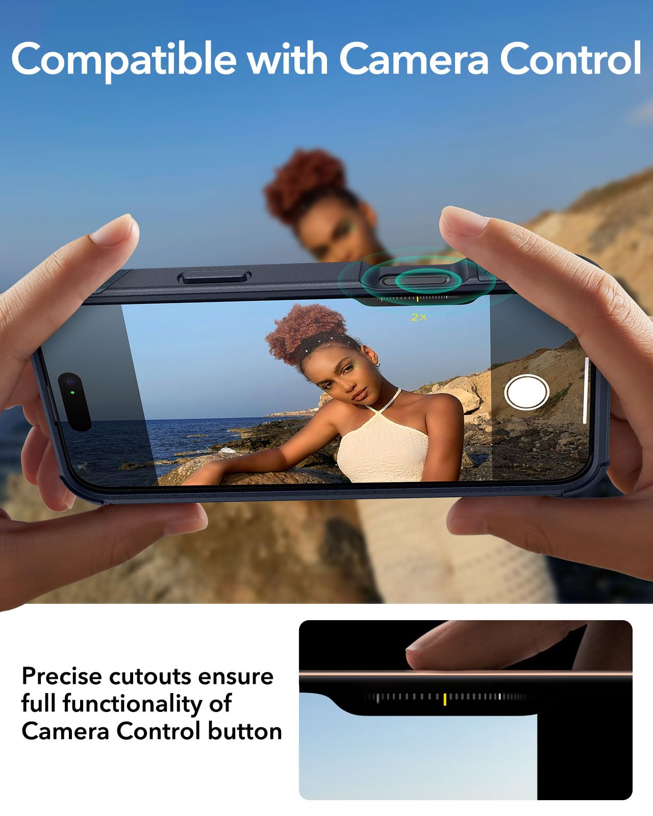 ESR Air Armor Case, Compatible with iPhone 13 Pro Max Case, Military-Grade Drop Protection, Shock-Absorbing Corners, Yellowing-Resistant Hard Back, Scratch Resistant, Clear