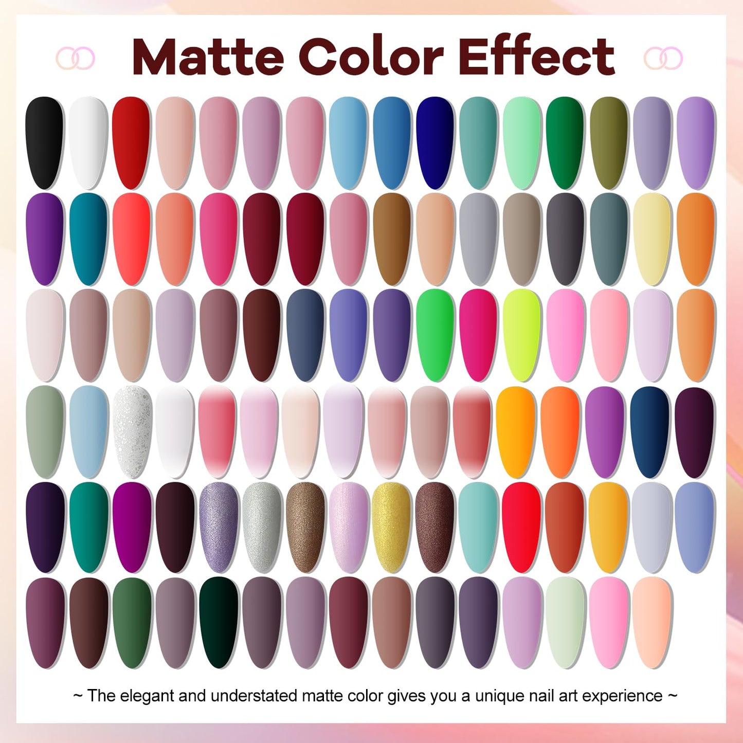 JODSONE 23 PCS Gel Nail Polish Kit with U V Light Popular Color with Durable Base Coat Matte Glossy Top Coat
