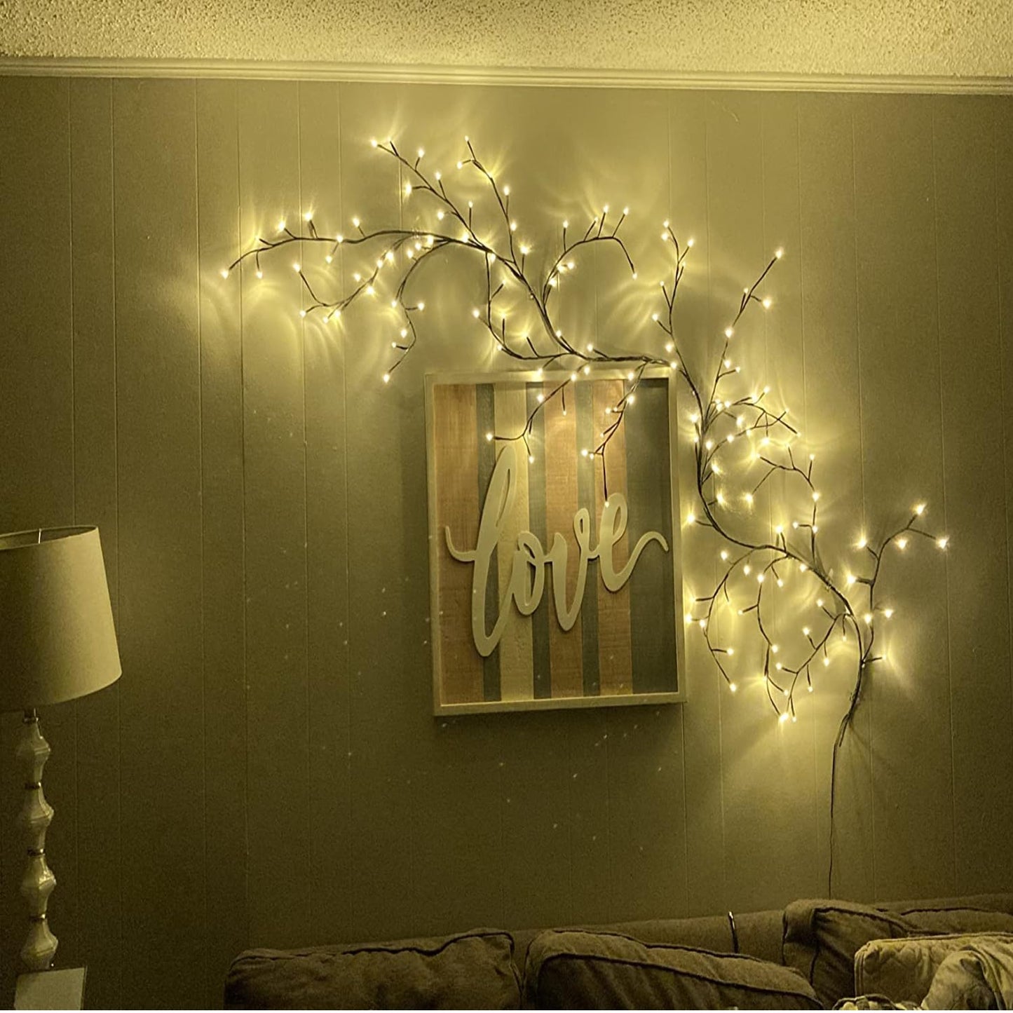 Enchanted Willow Vine Lights with Remote, Christmas Swags Decorations Indoor Room Decor, 18 Branches 144 LEDs Lighted Willow Vine Lights for Walls Bedroom Home Decor