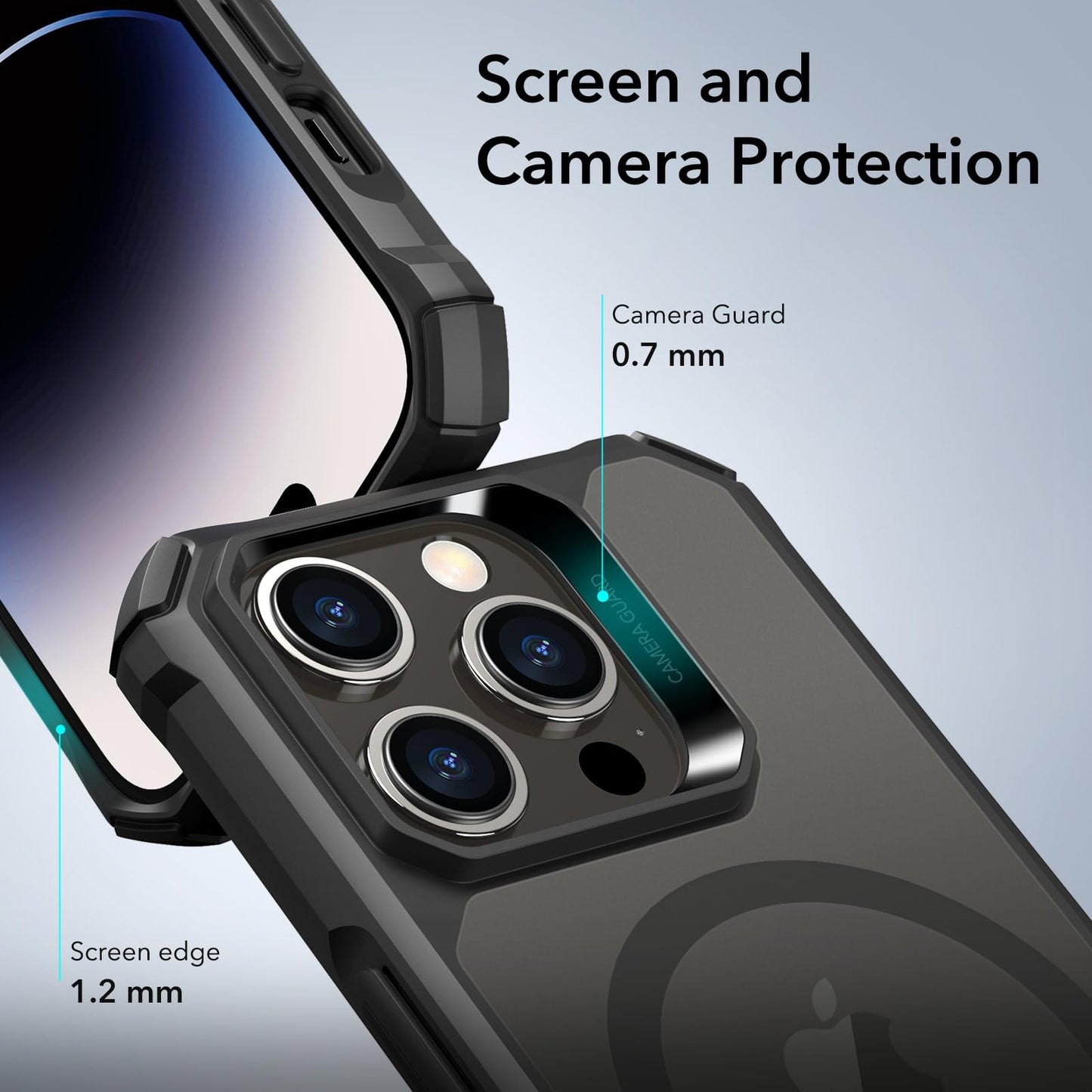 ESR Air Armor Case, Compatible with iPhone 13 Pro Max Case, Military-Grade Drop Protection, Shock-Absorbing Corners, Yellowing-Resistant Hard Back, Scratch Resistant, Clear