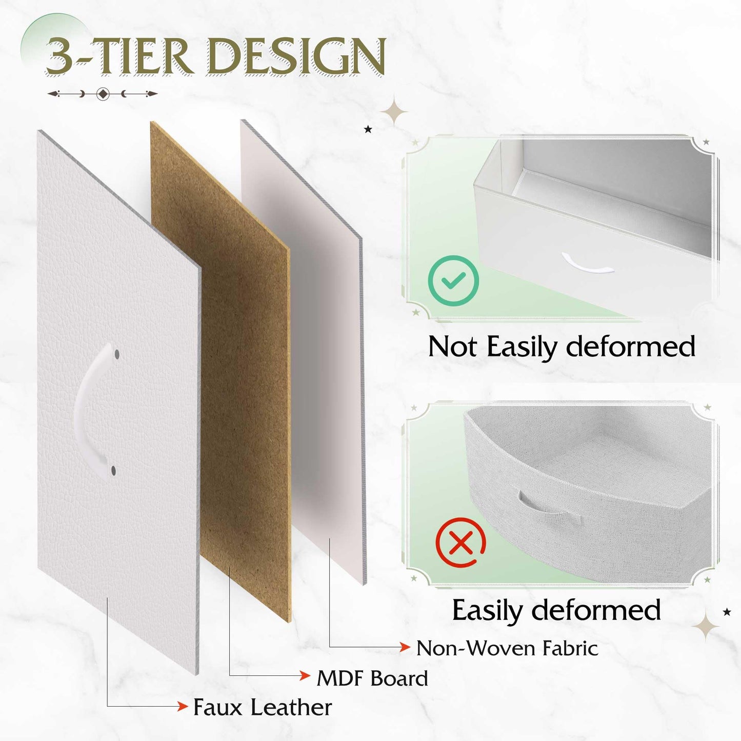 WLIVE Nightstand, 2 Drawer Dresser for Bedroom, Small Dresser with 2 Drawers, Bedside Furniture, Night Stand, End Table with Fabric Bins for Bedroom, Closet, Entryway, College Dorm, Dark Grey