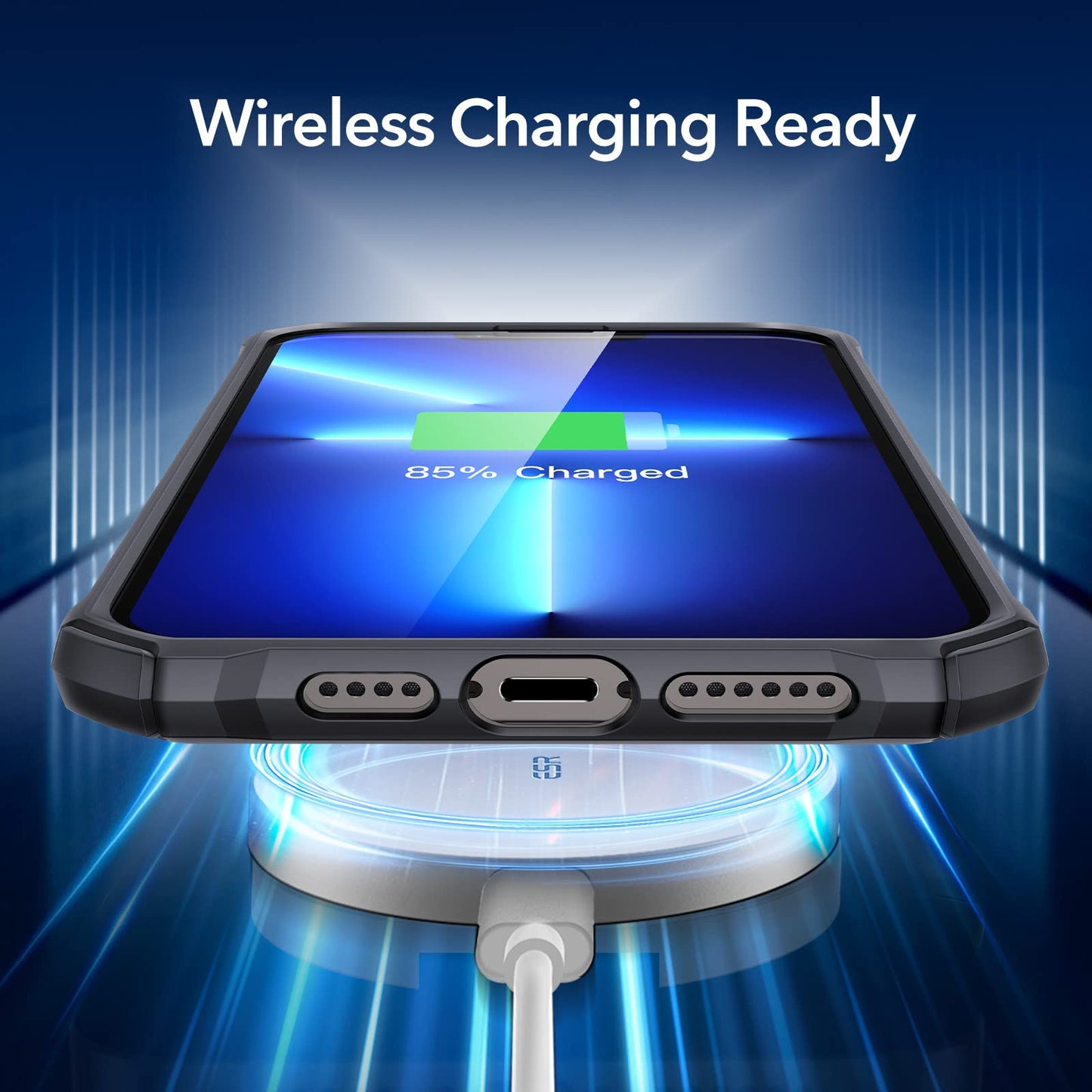 ESR Air Armor Case, Compatible with iPhone 13 Pro Max Case, Military-Grade Drop Protection, Shock-Absorbing Corners, Yellowing-Resistant Hard Back, Scratch Resistant, Clear