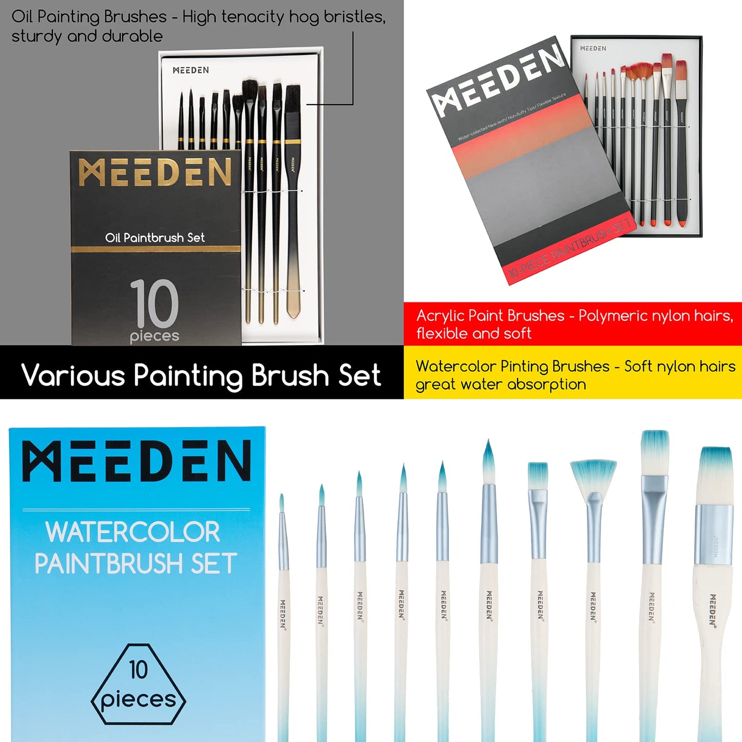 MEEDEN 149PCS Art Supplies with French Easel, All-in-one Painting Set for Artists Beginners