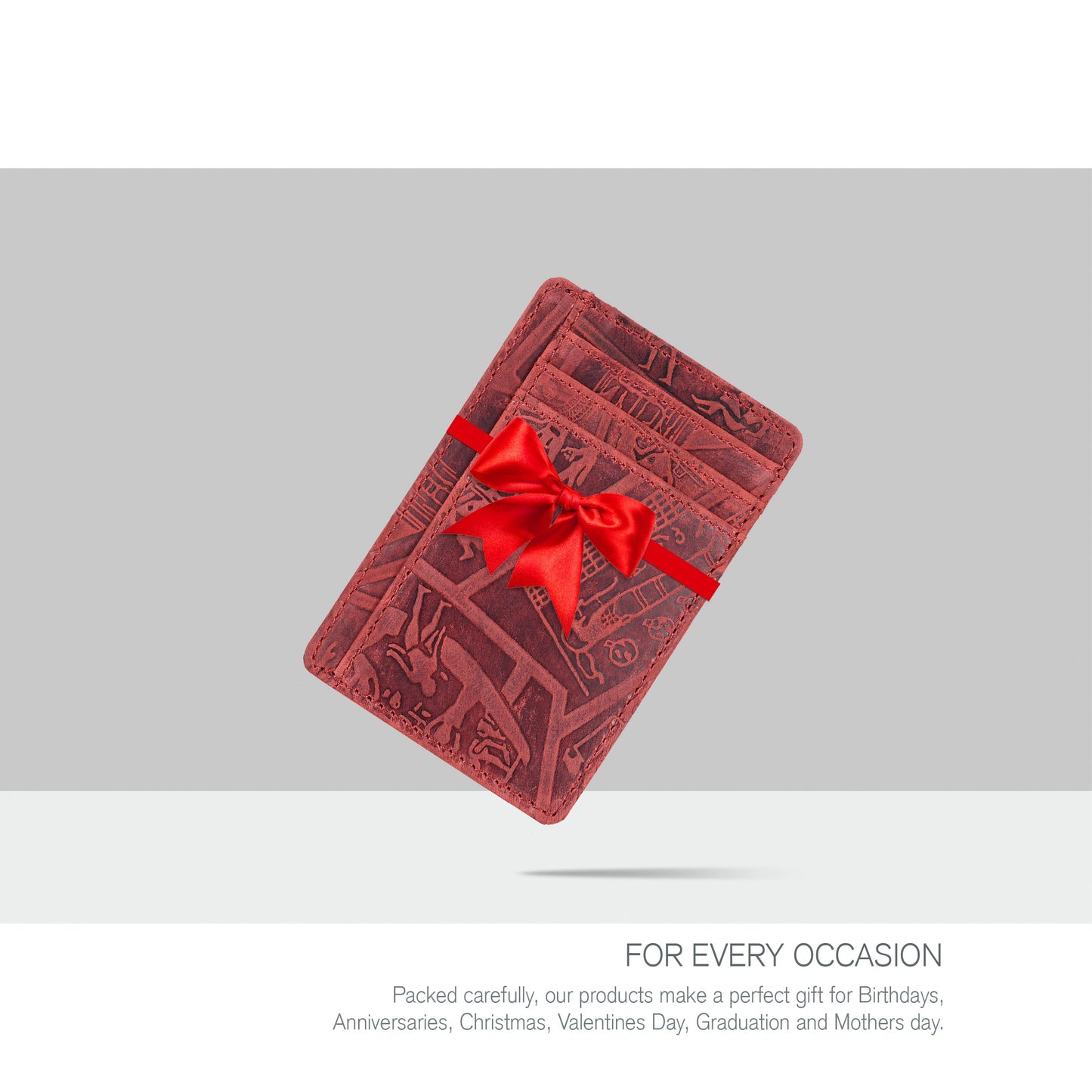 Leather Minimalist Wallet for Men & Women RFID Front Pocket Leather Card Holder Wallets