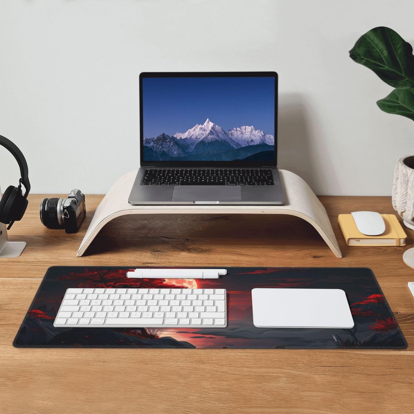 Japanese Mouse Pad, Large Japanese Desk Mat, XL Anime Gaming Keyboard Mat, Non-Slip Rubber Base, Big Extended Desk Protector for Home Office, 31.5”x11.8”