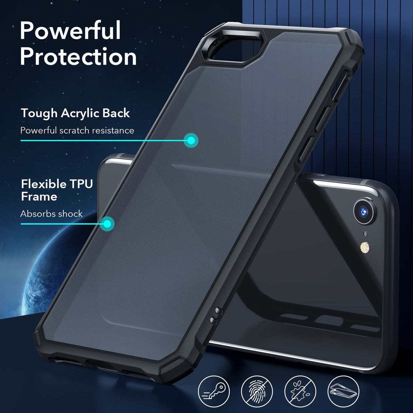 ESR Air Armor Case, Compatible with iPhone 13 Pro Max Case, Military-Grade Drop Protection, Shock-Absorbing Corners, Yellowing-Resistant Hard Back, Scratch Resistant, Clear