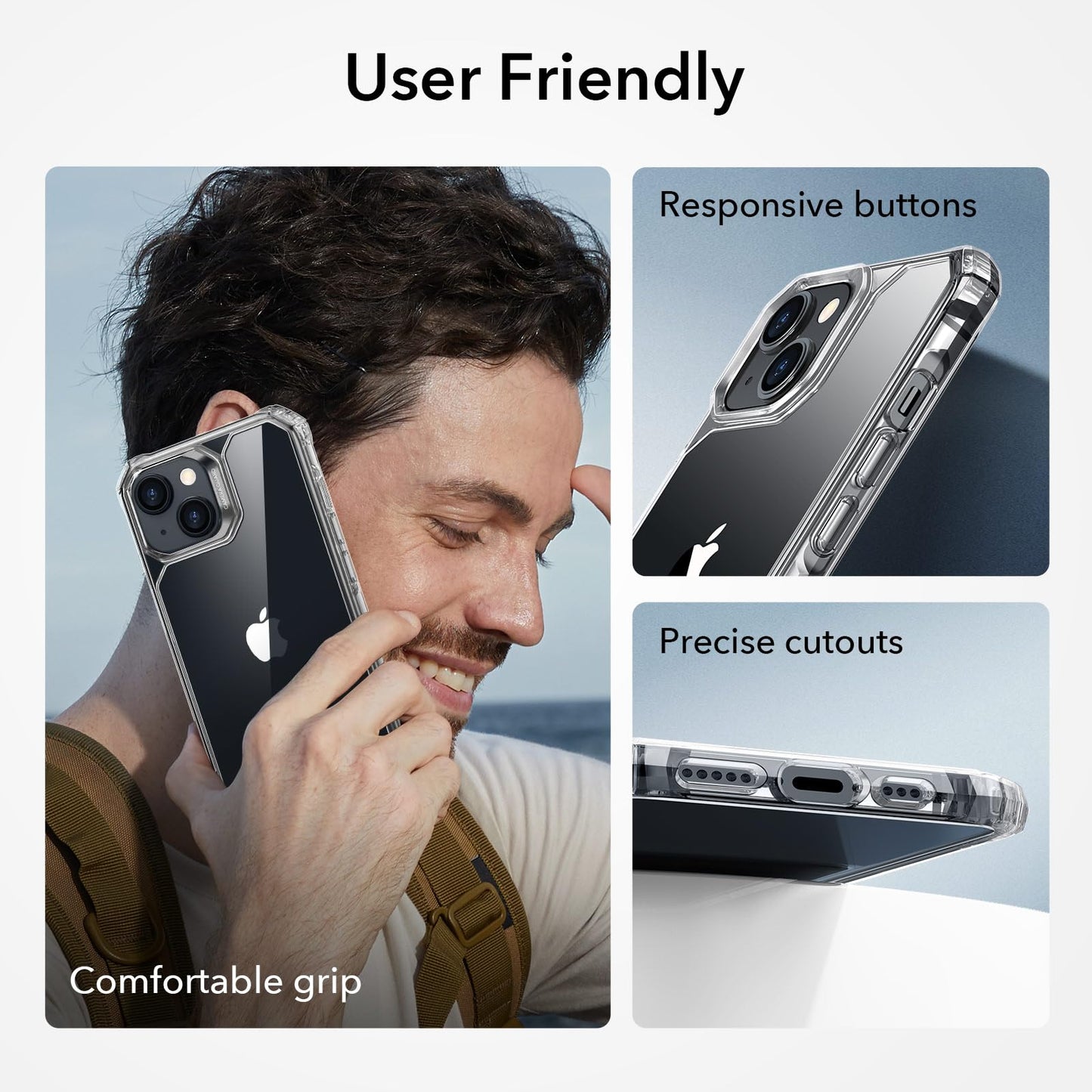 ESR Air Armor Case, Compatible with iPhone 13 Pro Max Case, Military-Grade Drop Protection, Shock-Absorbing Corners, Yellowing-Resistant Hard Back, Scratch Resistant, Clear