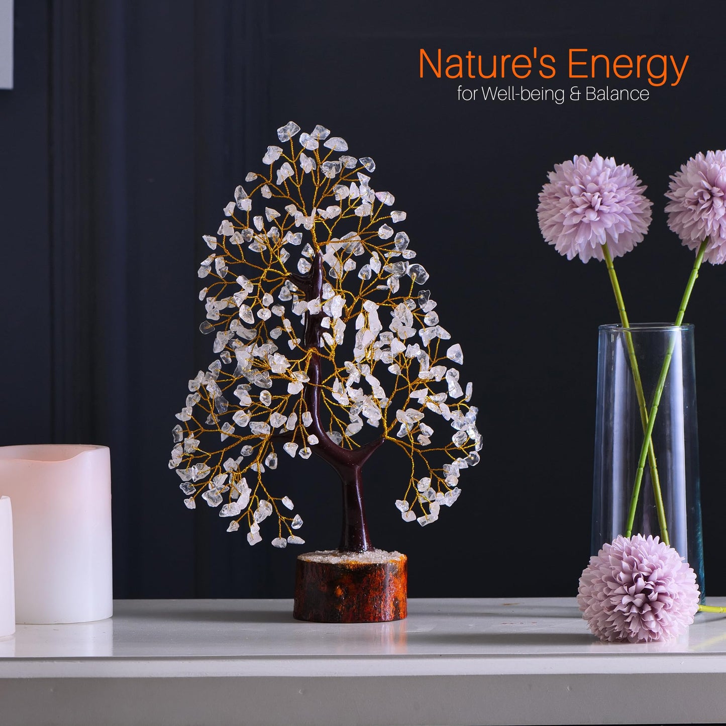 7 Chakra Tree, Crystals and Healing Stones, Chakra Tree of Life Crystal Tree for Positive Energy, Birthday Gifts for Women, Home Office Decor, House Warming Gifts New Home, Spiritual Gifts