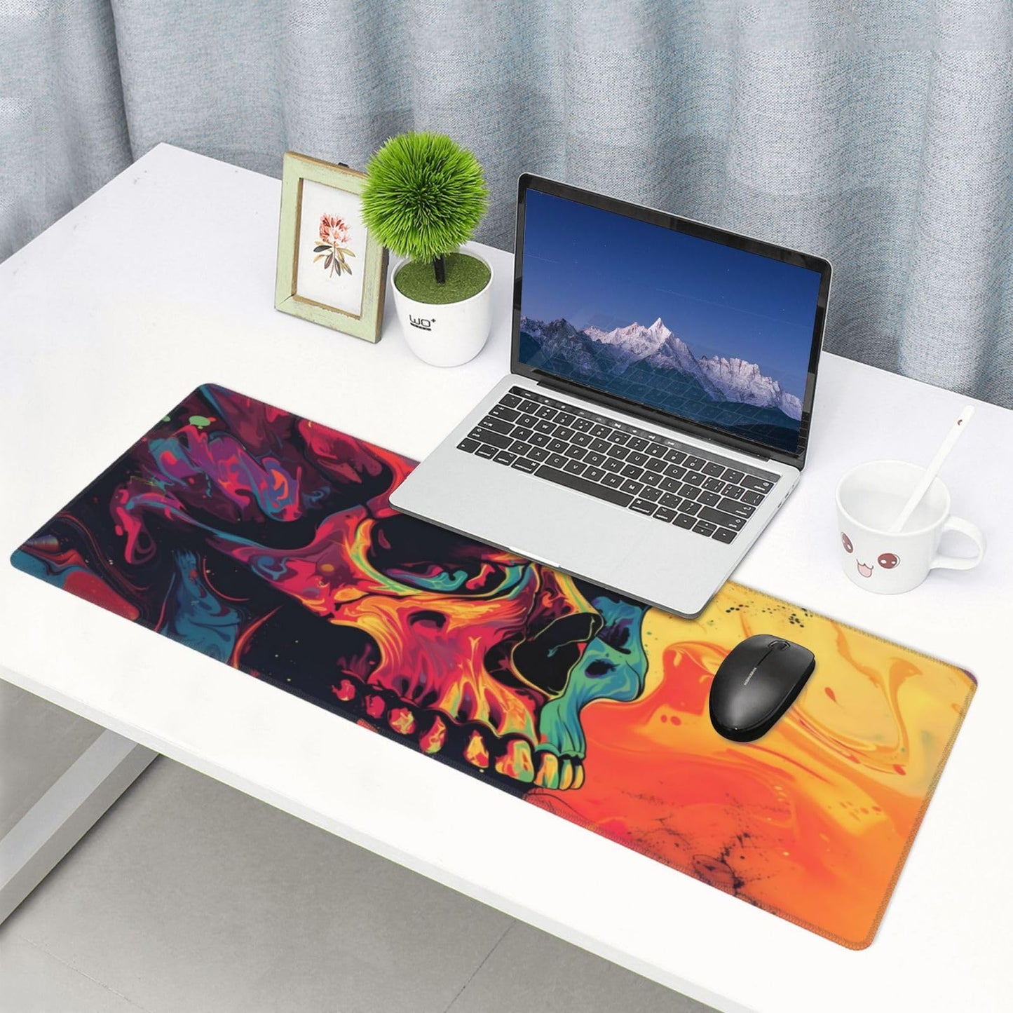 Japanese Mouse Pad, Large Japanese Desk Mat, XL Anime Gaming Keyboard Mat, Non-Slip Rubber Base, Big Extended Desk Protector for Home Office, 31.5”x11.8”