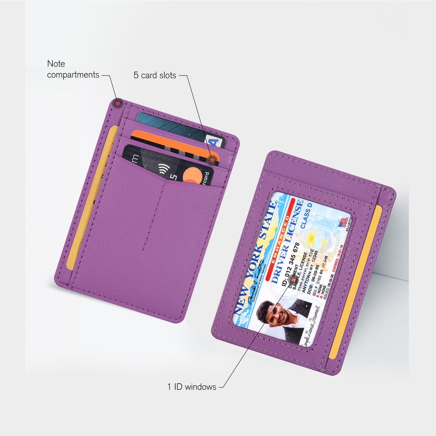 Leather Minimalist Wallet for Men & Women RFID Front Pocket Leather Card Holder Wallets