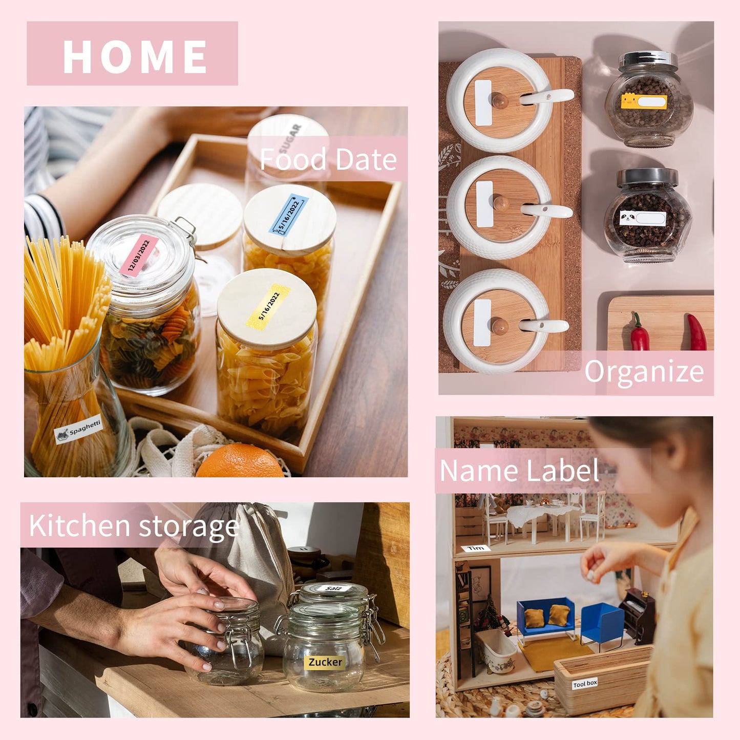 Phomemo D30 Label Maker Machine, Portable Bluetooth Mini Label Printer, Smart Phone Handheld Thermal Sticker Small Labeler Multiple Templates Font Icon Inkless for Home Office