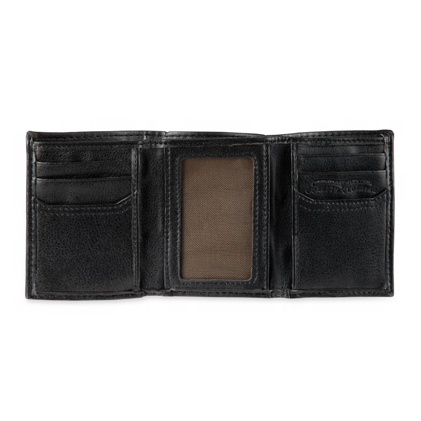 Levi's Men's Trifold Wallet-Sleek and Slim Includes Id Window and Credit Card Holder, Brown Stitch, One Size