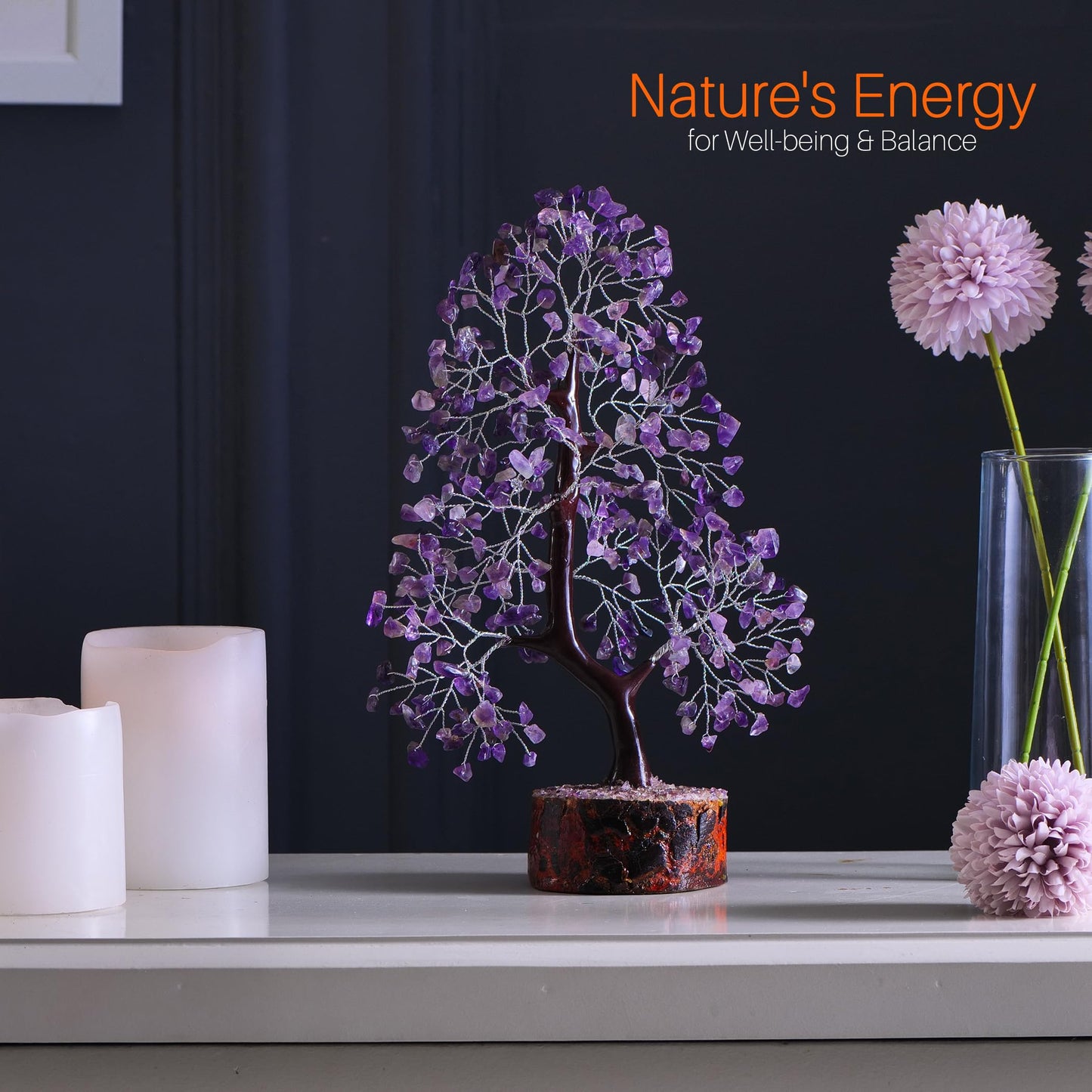 7 Chakra Tree, Crystals and Healing Stones, Chakra Tree of Life Crystal Tree for Positive Energy, Birthday Gifts for Women, Home Office Decor, House Warming Gifts New Home, Spiritual Gifts