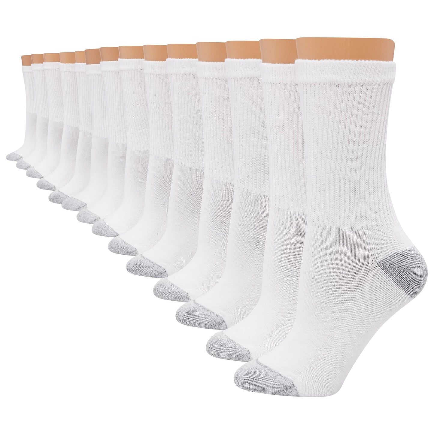 Hanes Women's Soft Moisture-Wicking Crew Socks, Multipack