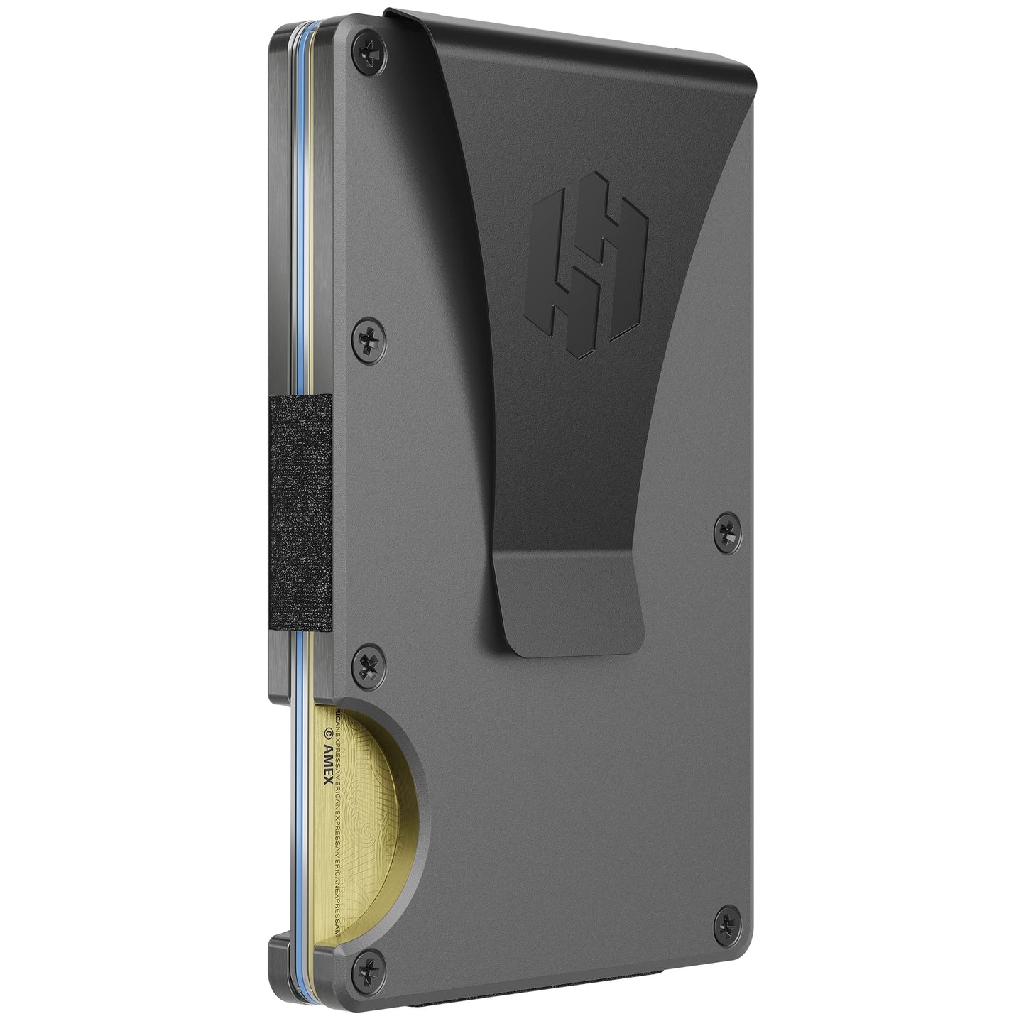 Hayvenhurst Wallet For Men - Reinvented Design Men's Wallet - Slim, Minimalistic & Seamless, Blocks RFID Scanners, Holds 12 Cards & Has a Money Clip (Carbon Fiber)