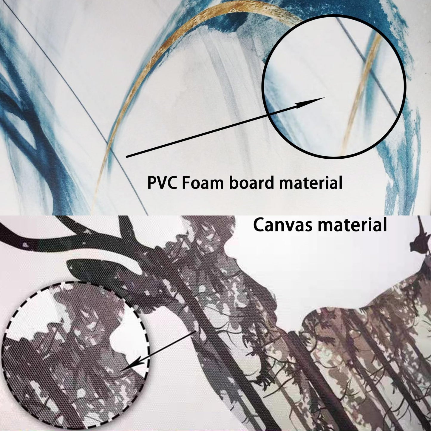 yiijeah Wall Art for Living Room - Framed Picture Artwork for Walls - Blue Wall Art 24x48 Inches Contemporary Abstract Wall Art Prints Canvas Painting Large Size Wall Art for Bedroom Office