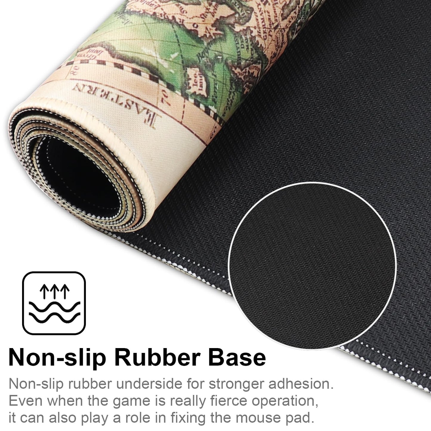 XXL Professional Large Mouse Pad & Computer Game Mouse Mat (35.4x15.7x0.1IN, Map) (90 * 40 Map)