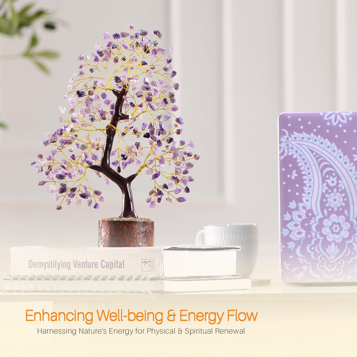 7 Chakra Tree, Crystals and Healing Stones, Chakra Tree of Life Crystal Tree for Positive Energy, Birthday Gifts for Women, Home Office Decor, House Warming Gifts New Home, Spiritual Gifts