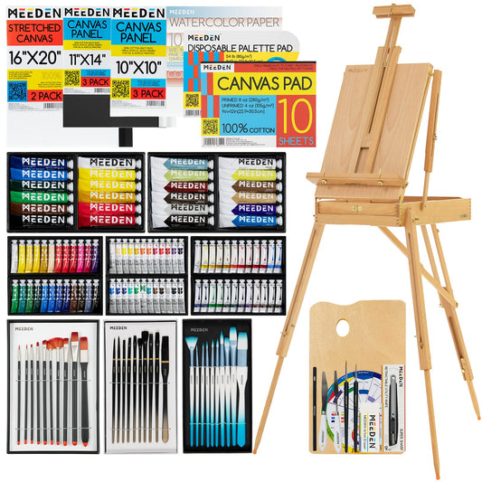 MEEDEN 149PCS Art Supplies with French Easel, All-in-one Painting Set for Artists Beginners