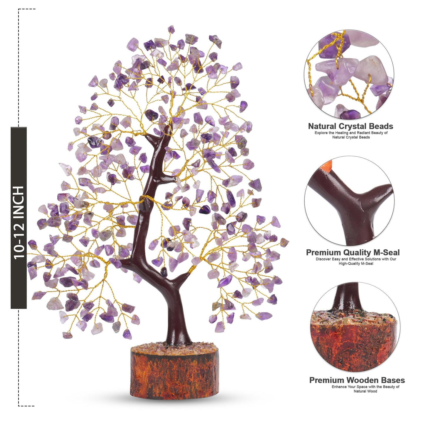 7 Chakra Tree, Crystals and Healing Stones, Chakra Tree of Life Crystal Tree for Positive Energy, Birthday Gifts for Women, Home Office Decor, House Warming Gifts New Home, Spiritual Gifts