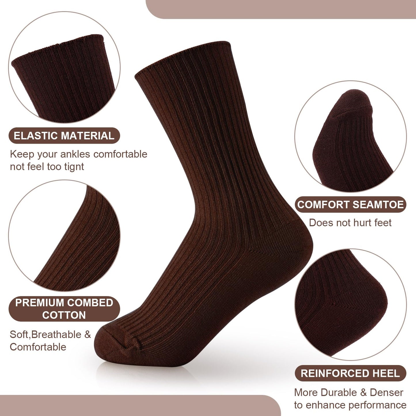 Eurzom 10 Pairs Socks Elastic Ankle Length Cotton Socks Aesthetic Socks Cute Socks Lightweight Low Cut Socks for Women Girl