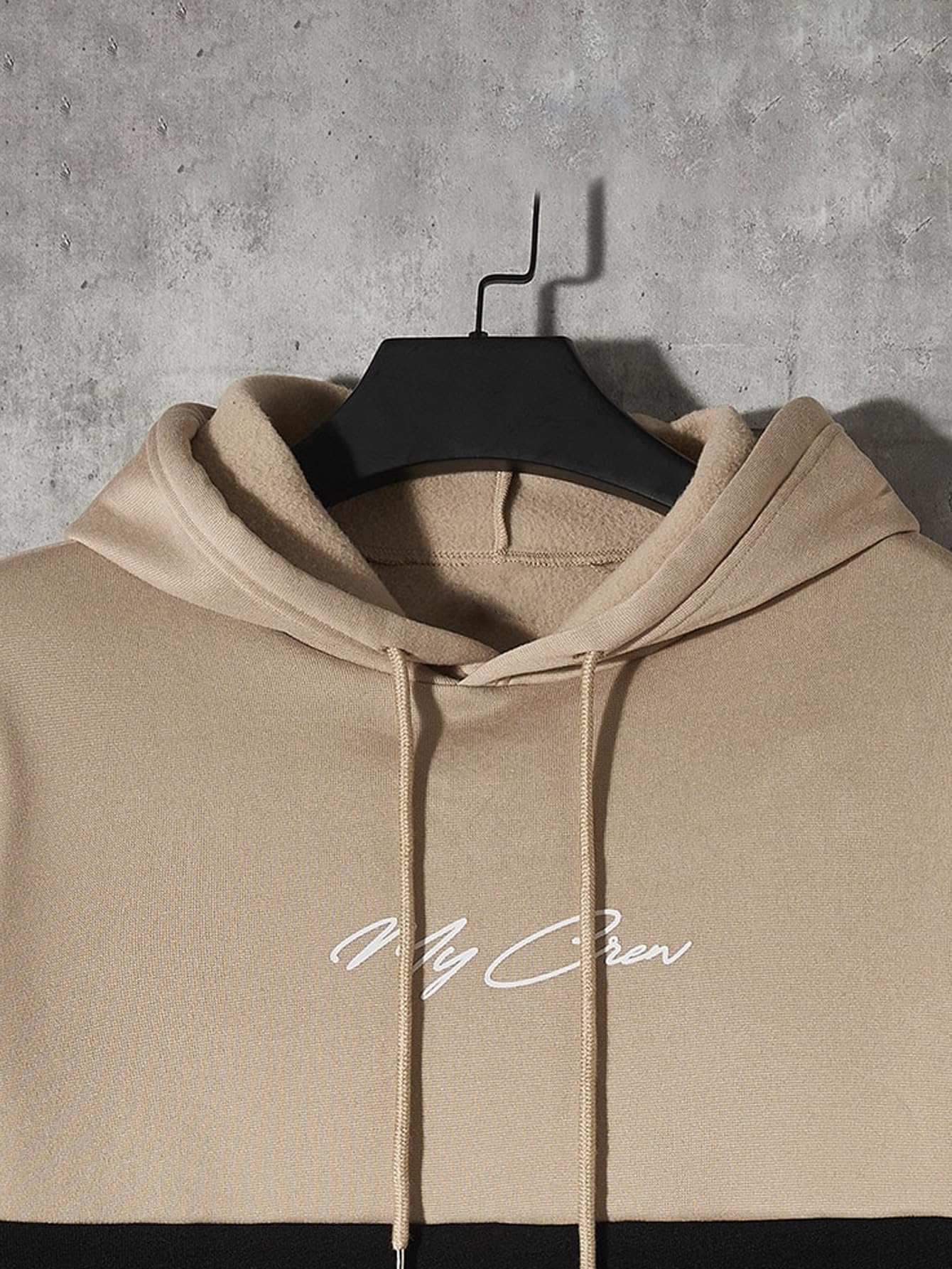 Floerns Men's Graphic Print Long Sleeve Drawstring Hoodie Pullover Sweatshirt