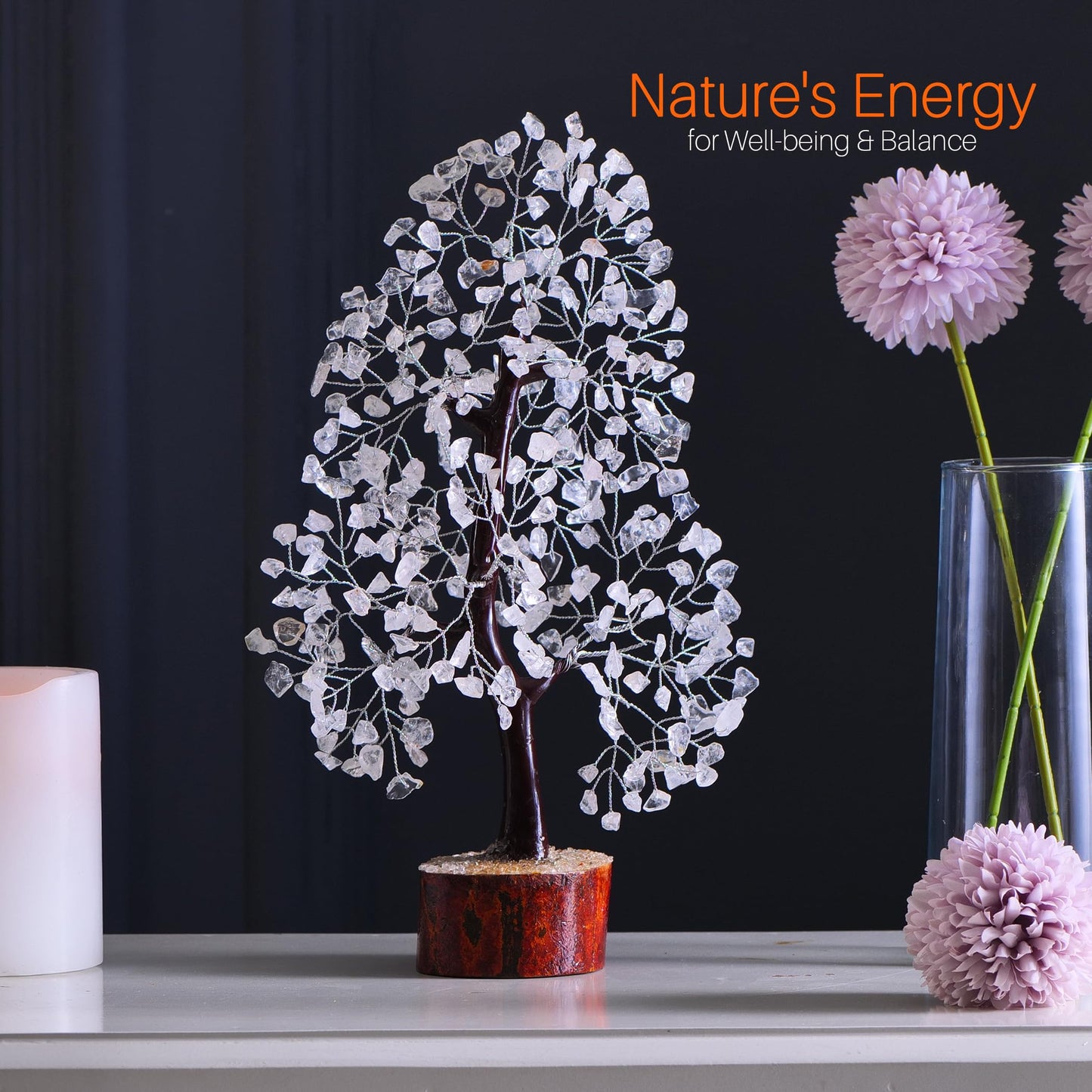 7 Chakra Tree, Crystals and Healing Stones, Chakra Tree of Life Crystal Tree for Positive Energy, Birthday Gifts for Women, Home Office Decor, House Warming Gifts New Home, Spiritual Gifts