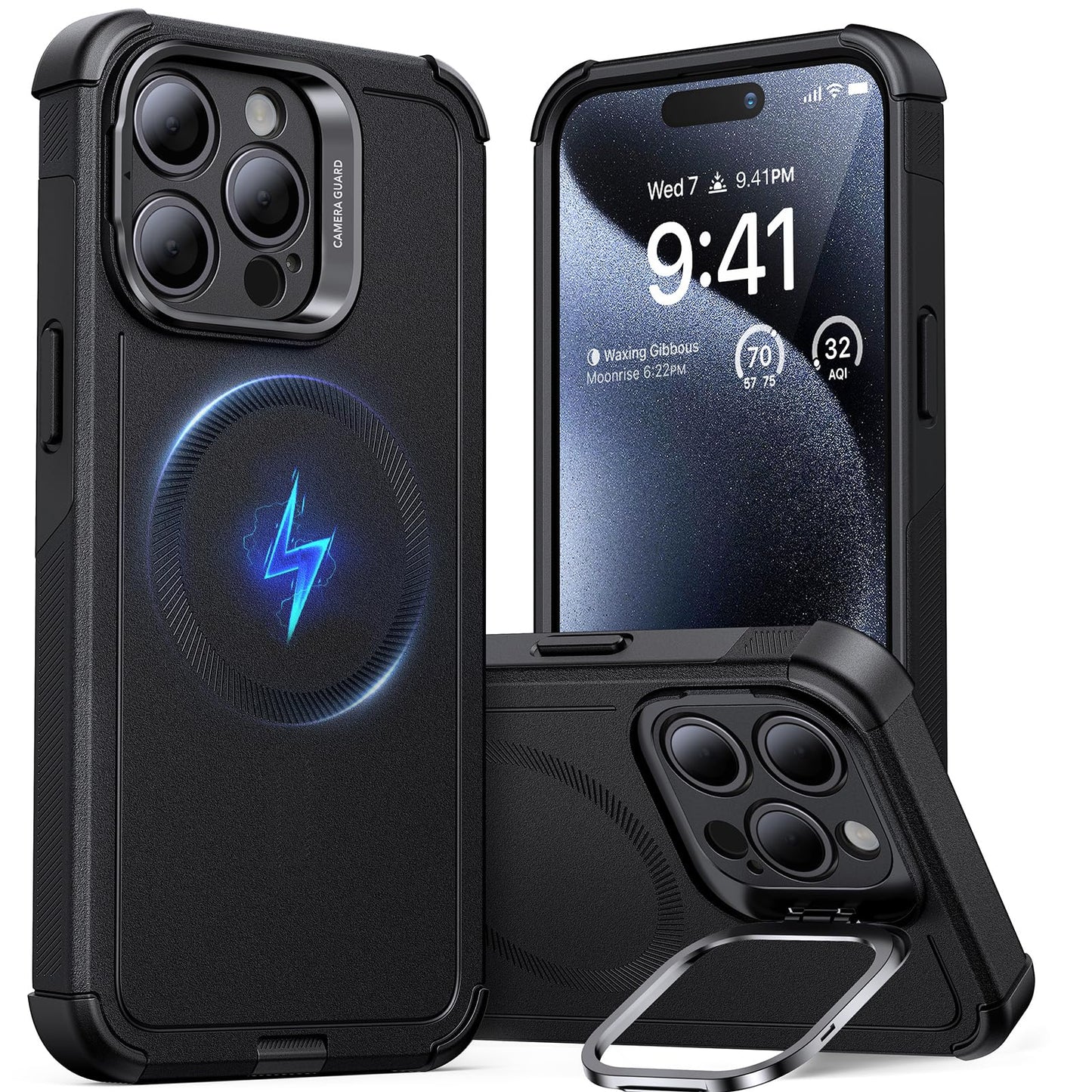 ESR Air Armor Case, Compatible with iPhone 13 Pro Max Case, Military-Grade Drop Protection, Shock-Absorbing Corners, Yellowing-Resistant Hard Back, Scratch Resistant, Clear