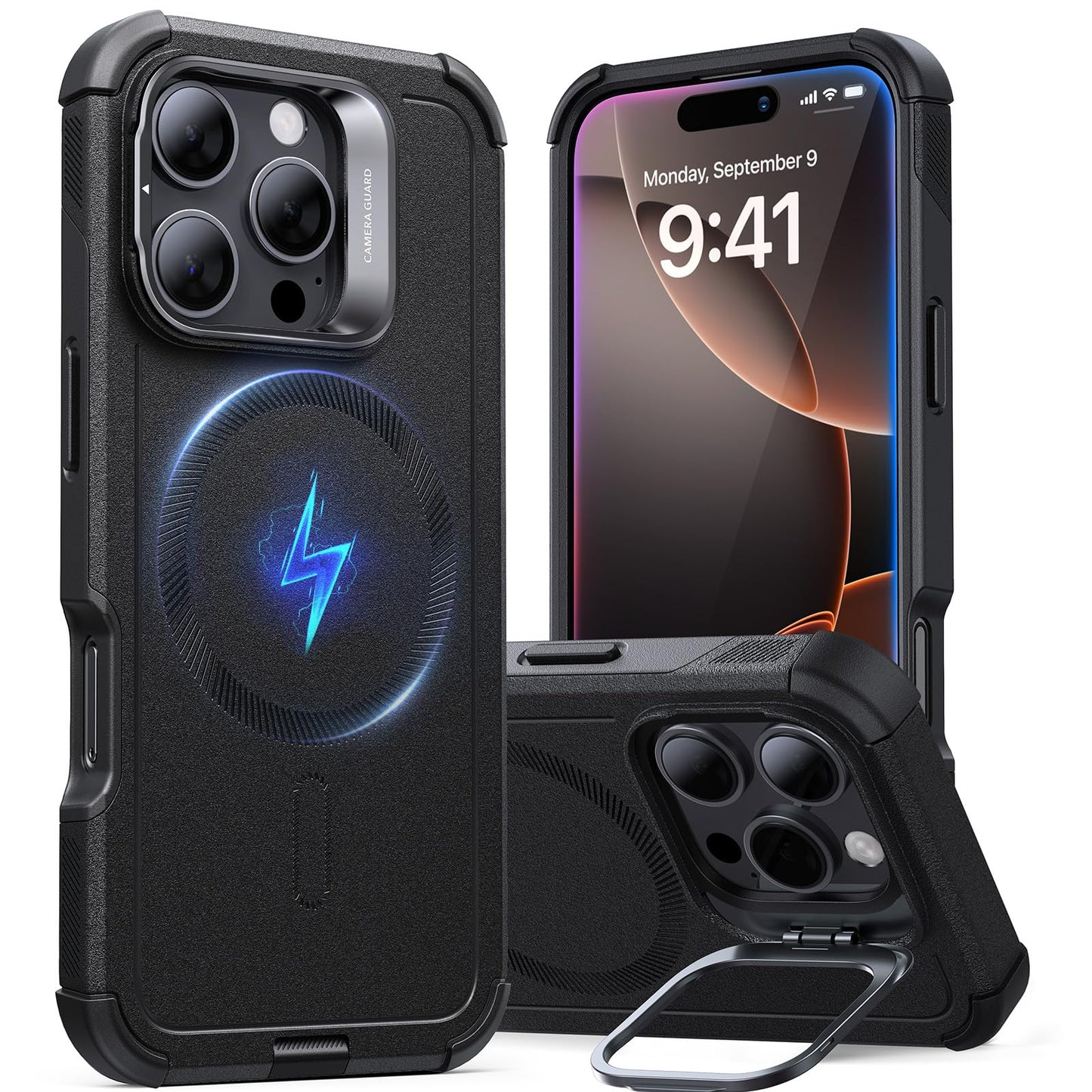 ESR Air Armor Case, Compatible with iPhone 13 Pro Max Case, Military-Grade Drop Protection, Shock-Absorbing Corners, Yellowing-Resistant Hard Back, Scratch Resistant, Clear