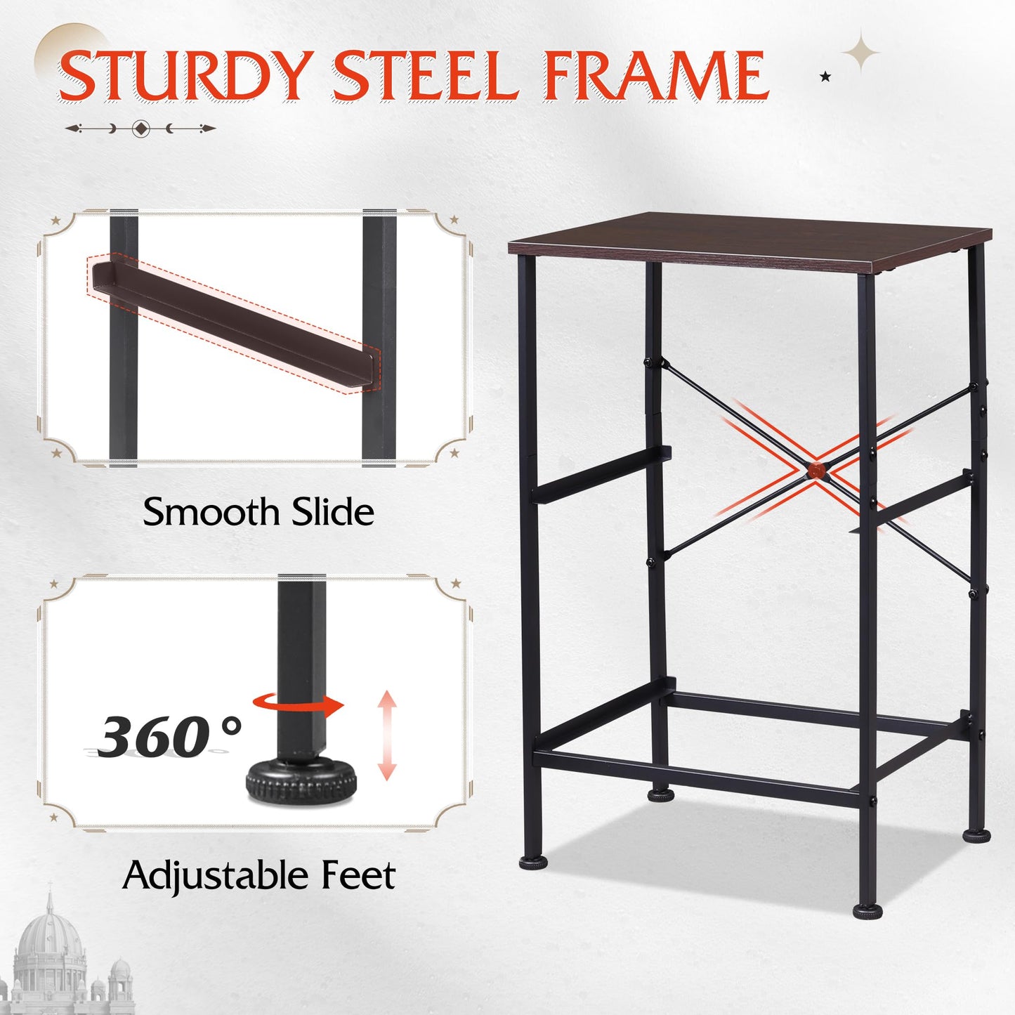 WLIVE Nightstand, 2 Drawer Dresser for Bedroom, Small Dresser with 2 Drawers, Bedside Furniture, Night Stand, End Table with Fabric Bins for Bedroom, Closet, Entryway, College Dorm, Dark Grey