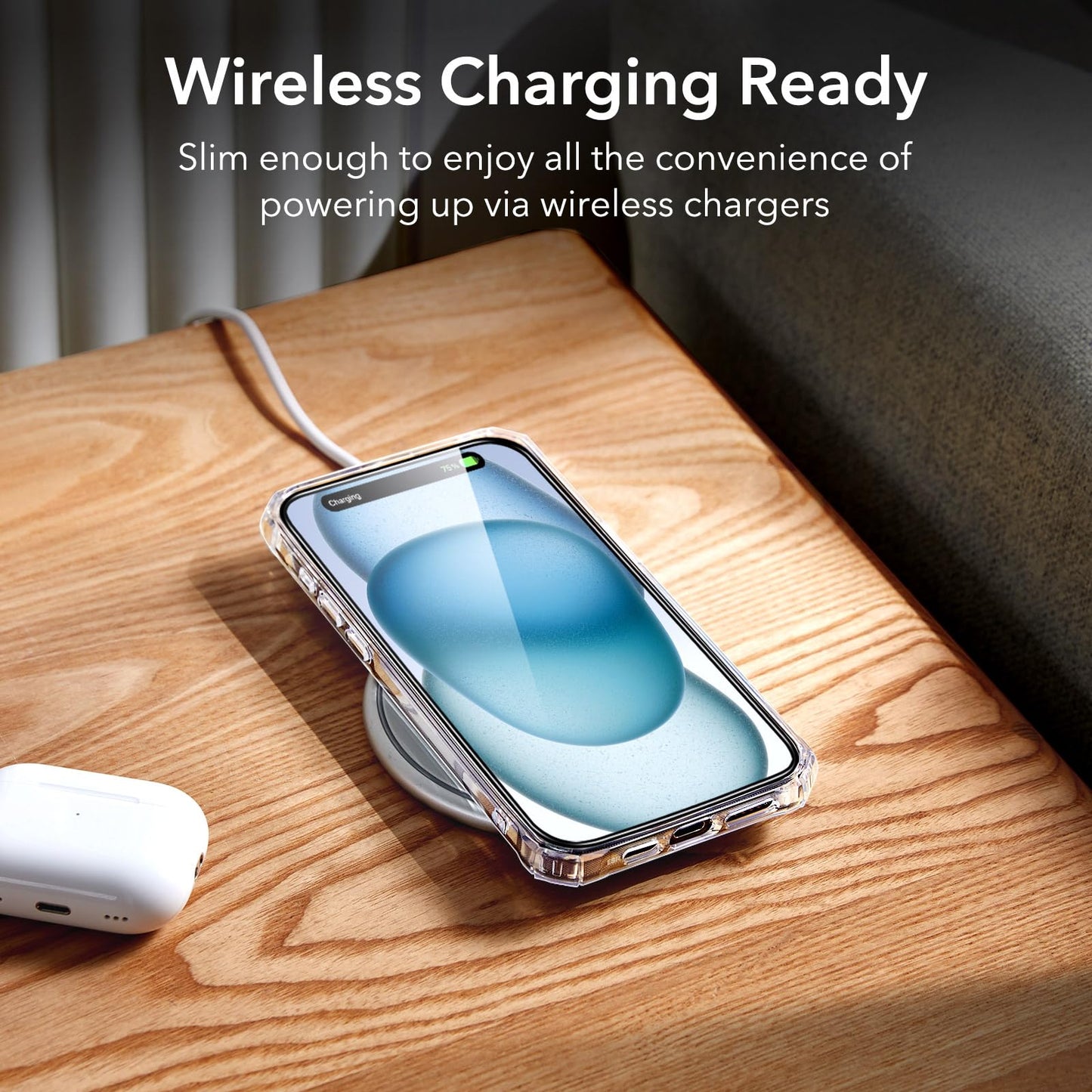 ESR Air Armor Case, Compatible with iPhone 13 Pro Max Case, Military-Grade Drop Protection, Shock-Absorbing Corners, Yellowing-Resistant Hard Back, Scratch Resistant, Clear