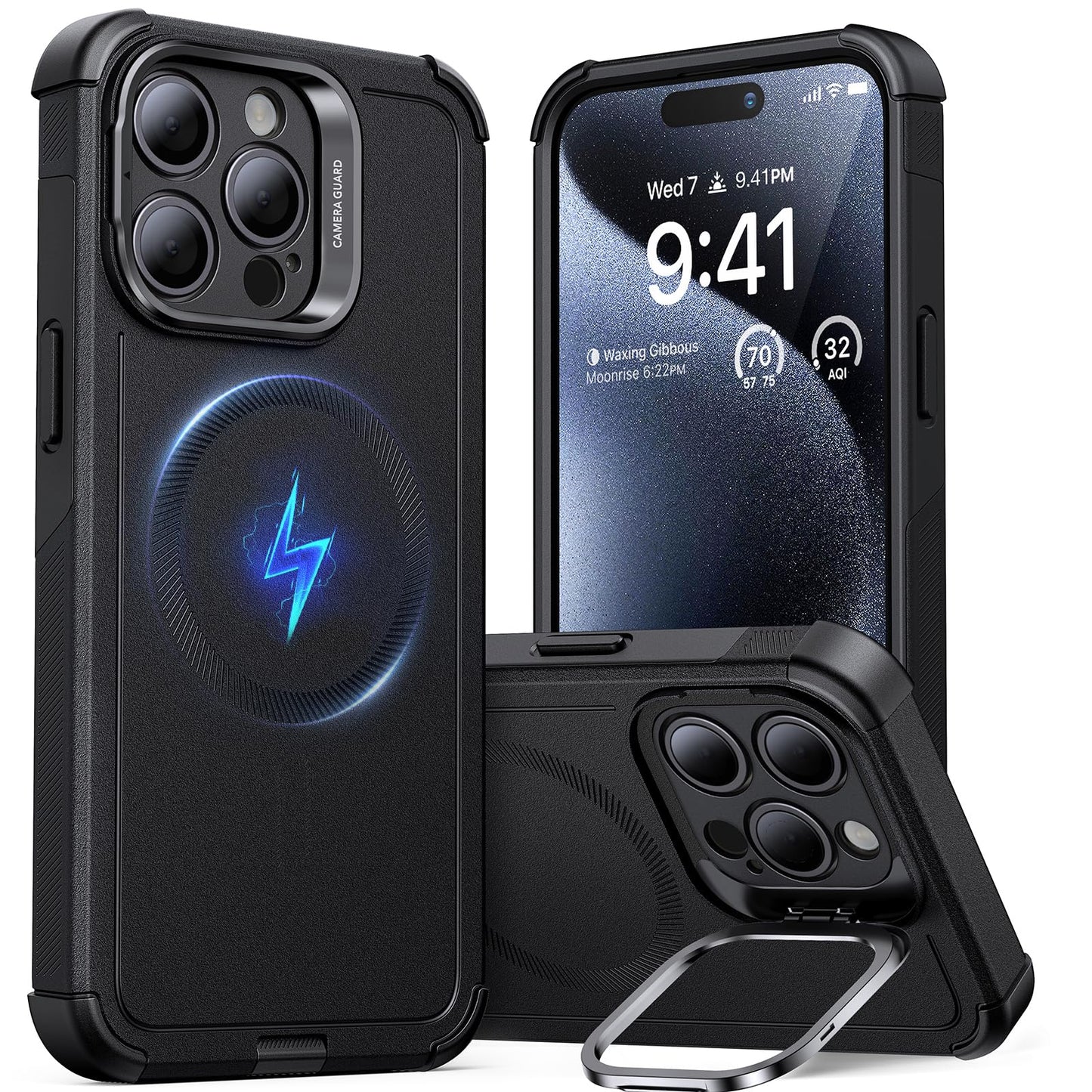 ESR Air Armor Case, Compatible with iPhone 13 Pro Max Case, Military-Grade Drop Protection, Shock-Absorbing Corners, Yellowing-Resistant Hard Back, Scratch Resistant, Clear