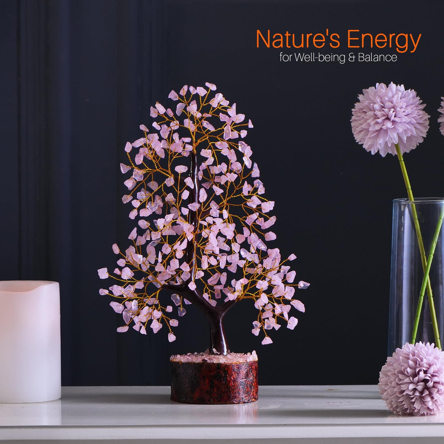 7 Chakra Tree, Crystals and Healing Stones, Chakra Tree of Life Crystal Tree for Positive Energy, Birthday Gifts for Women, Home Office Decor, House Warming Gifts New Home, Spiritual Gifts