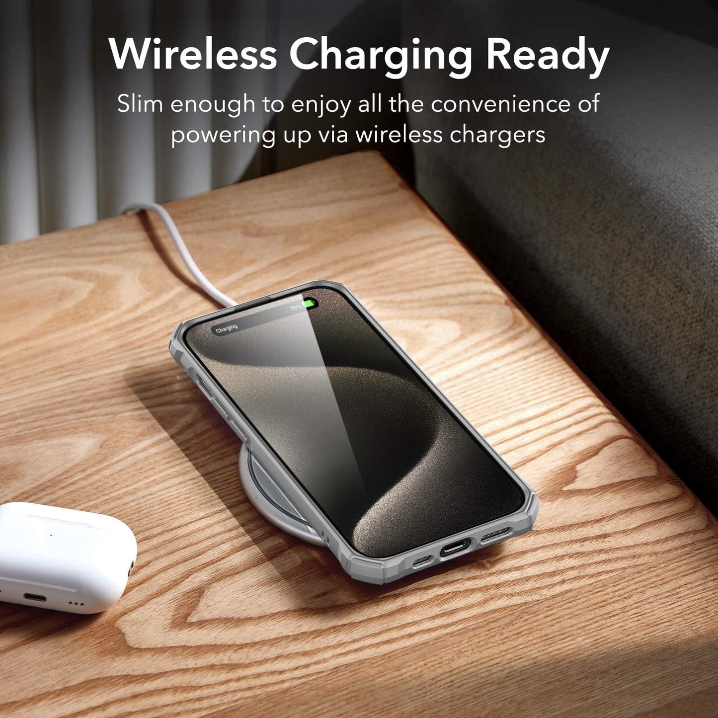 ESR Air Armor Case, Compatible with iPhone 13 Pro Max Case, Military-Grade Drop Protection, Shock-Absorbing Corners, Yellowing-Resistant Hard Back, Scratch Resistant, Clear